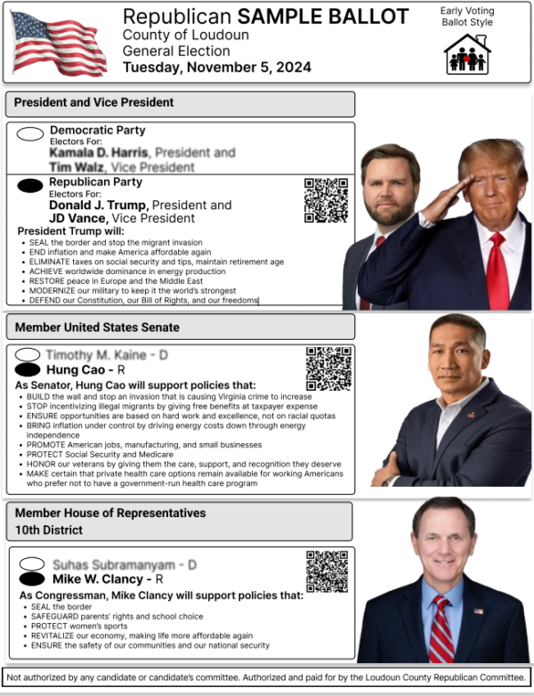 Loudoun County Republican Sample Ballot 2024 2 Loudoun County