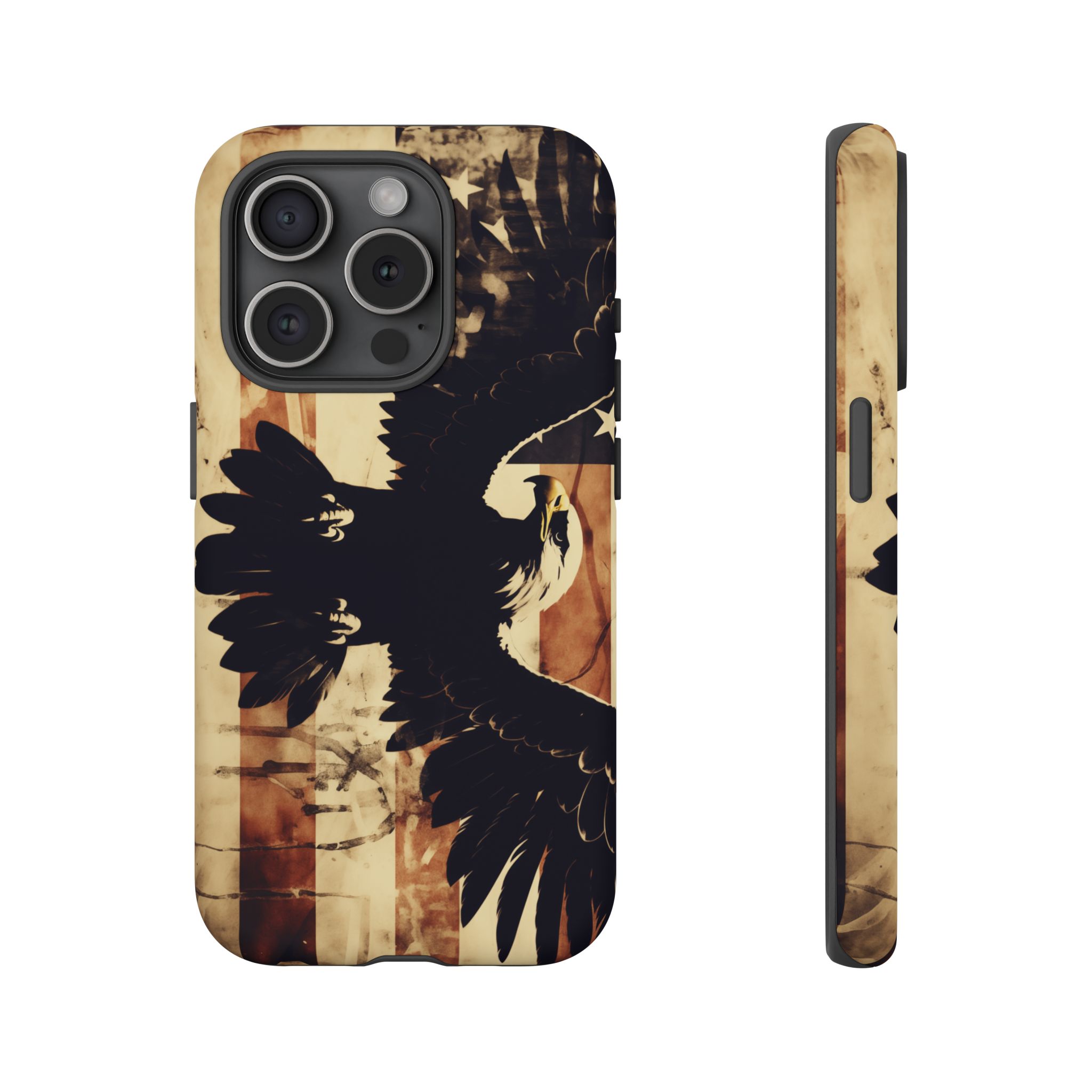 Iron Clad Bald Eagle Protecting the American Flag iPhone Samsung Google Pixel Case - Image 164