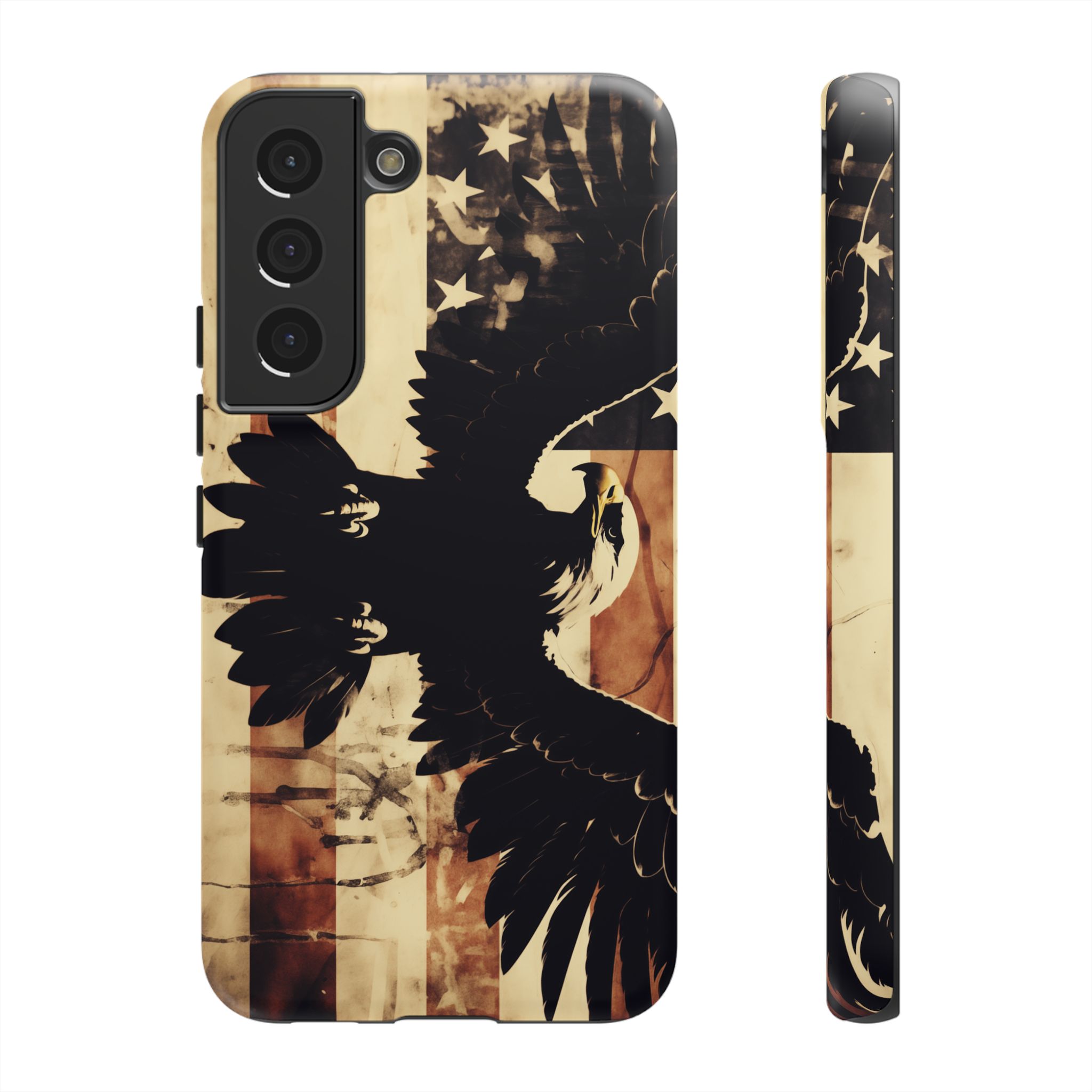 Iron Clad Bald Eagle Protecting the American Flag iPhone Samsung Google Pixel Case - Image 85