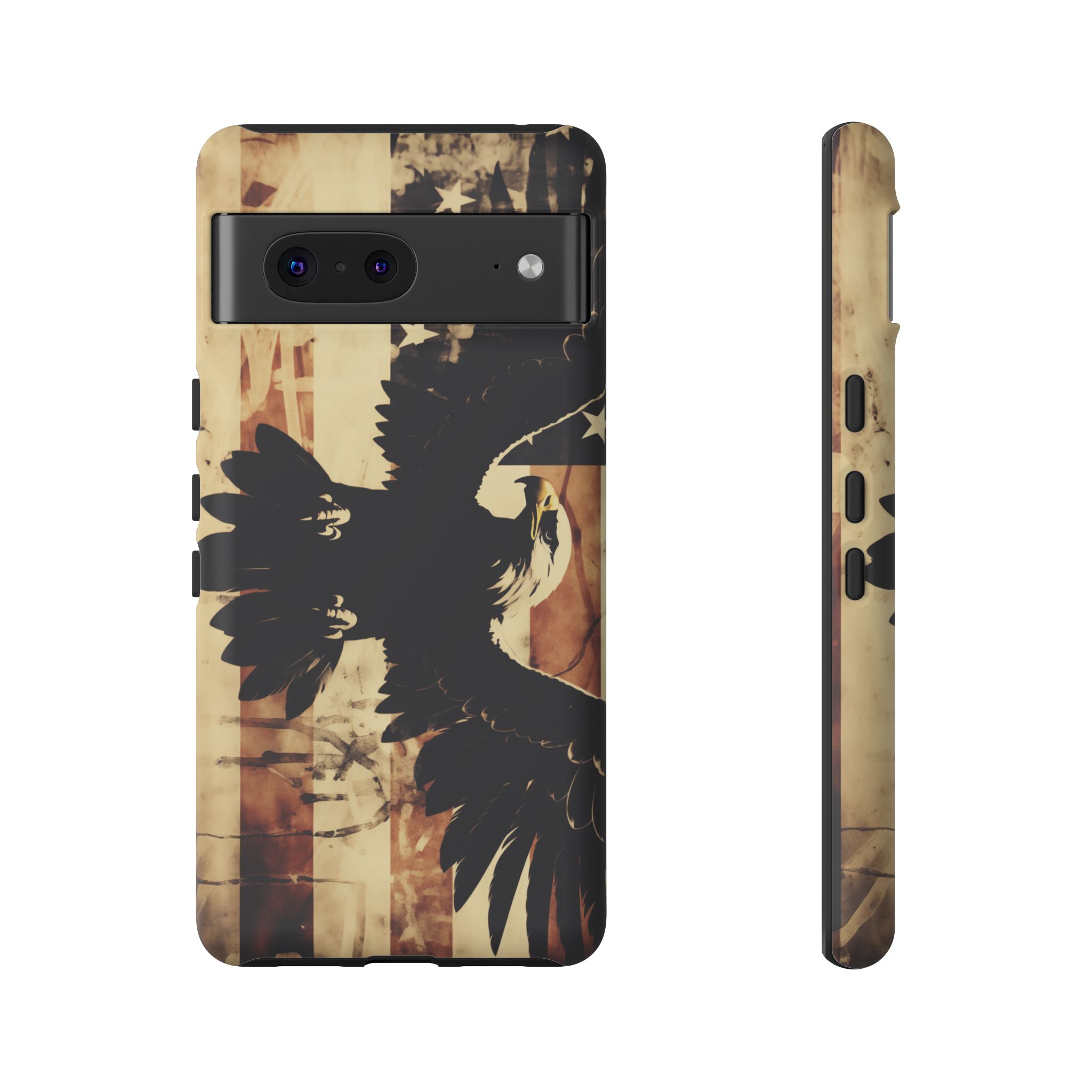Iron Clad Bald Eagle Protecting the American Flag iPhone Samsung Google Pixel Case - Image 140