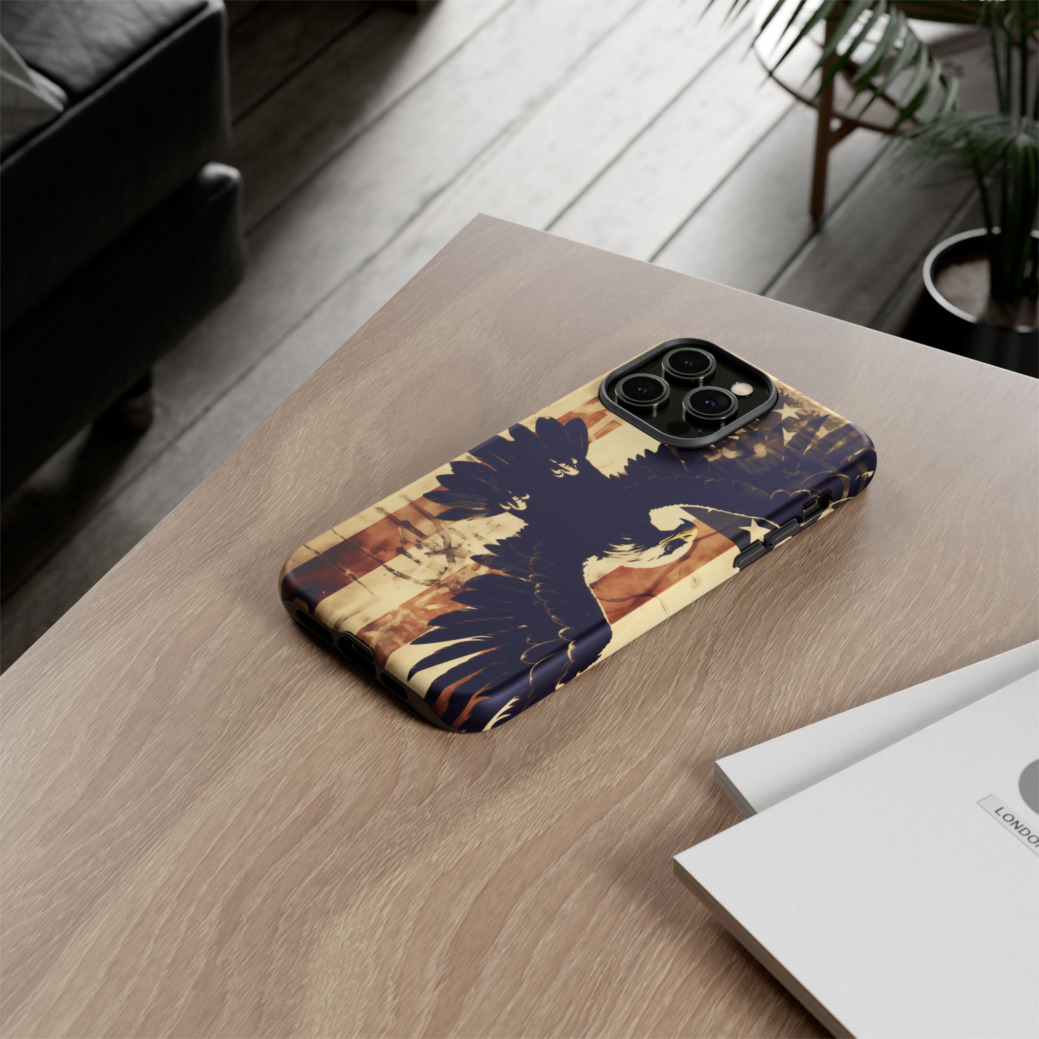 Iron Clad Bald Eagle Protecting the American Flag iPhone Samsung Google Pixel Case - Image 118