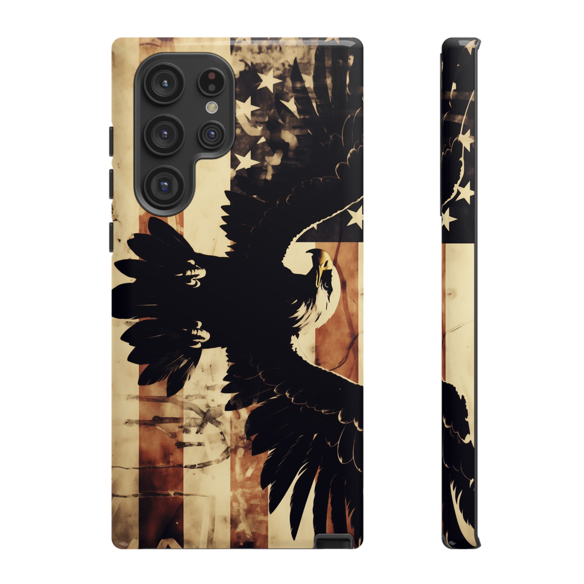 Iron Clad Bald Eagle Protecting the American Flag iPhone Samsung Google Pixel Case - Image 91