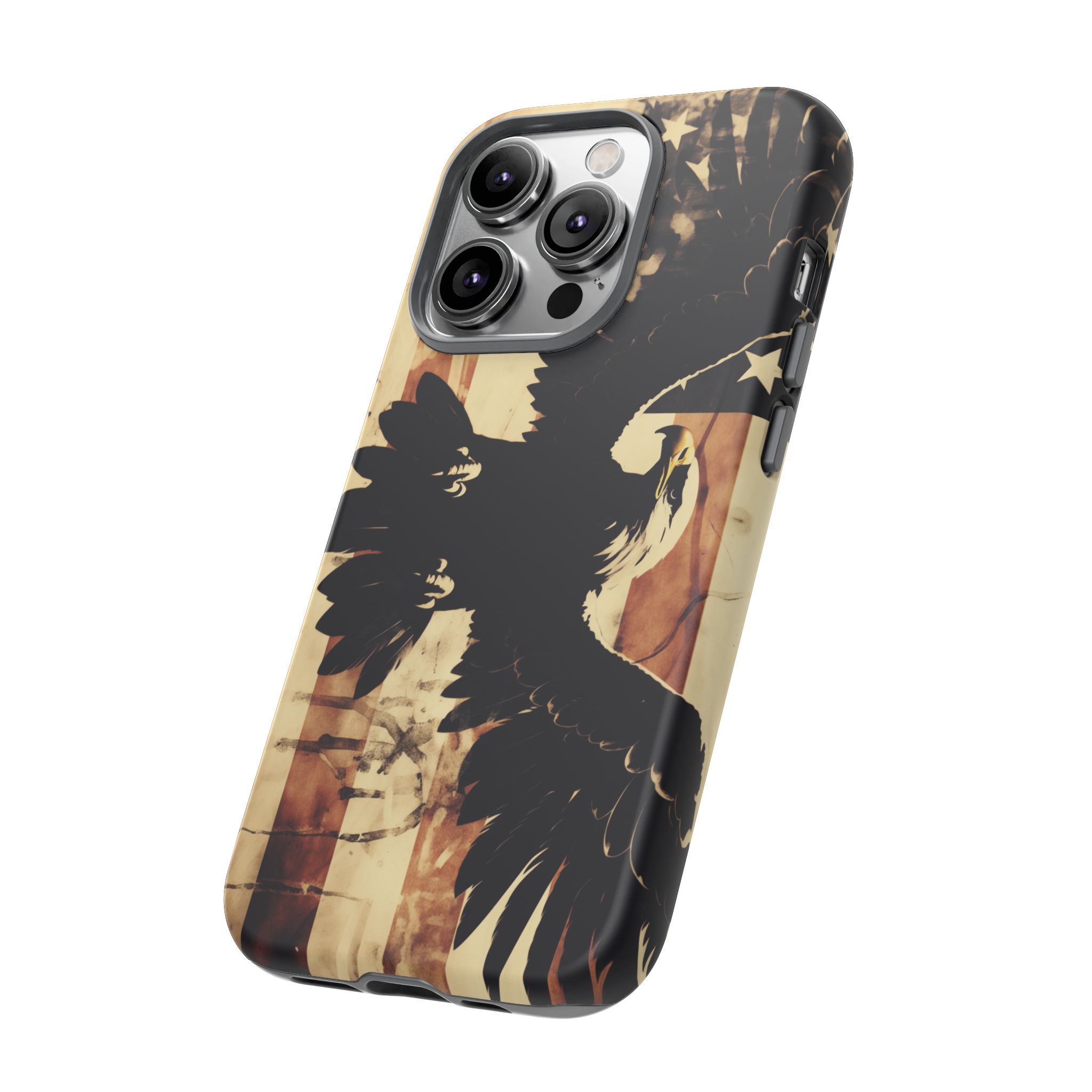 Iron Clad Bald Eagle Protecting the American Flag iPhone Samsung Google Pixel Case - Image 105