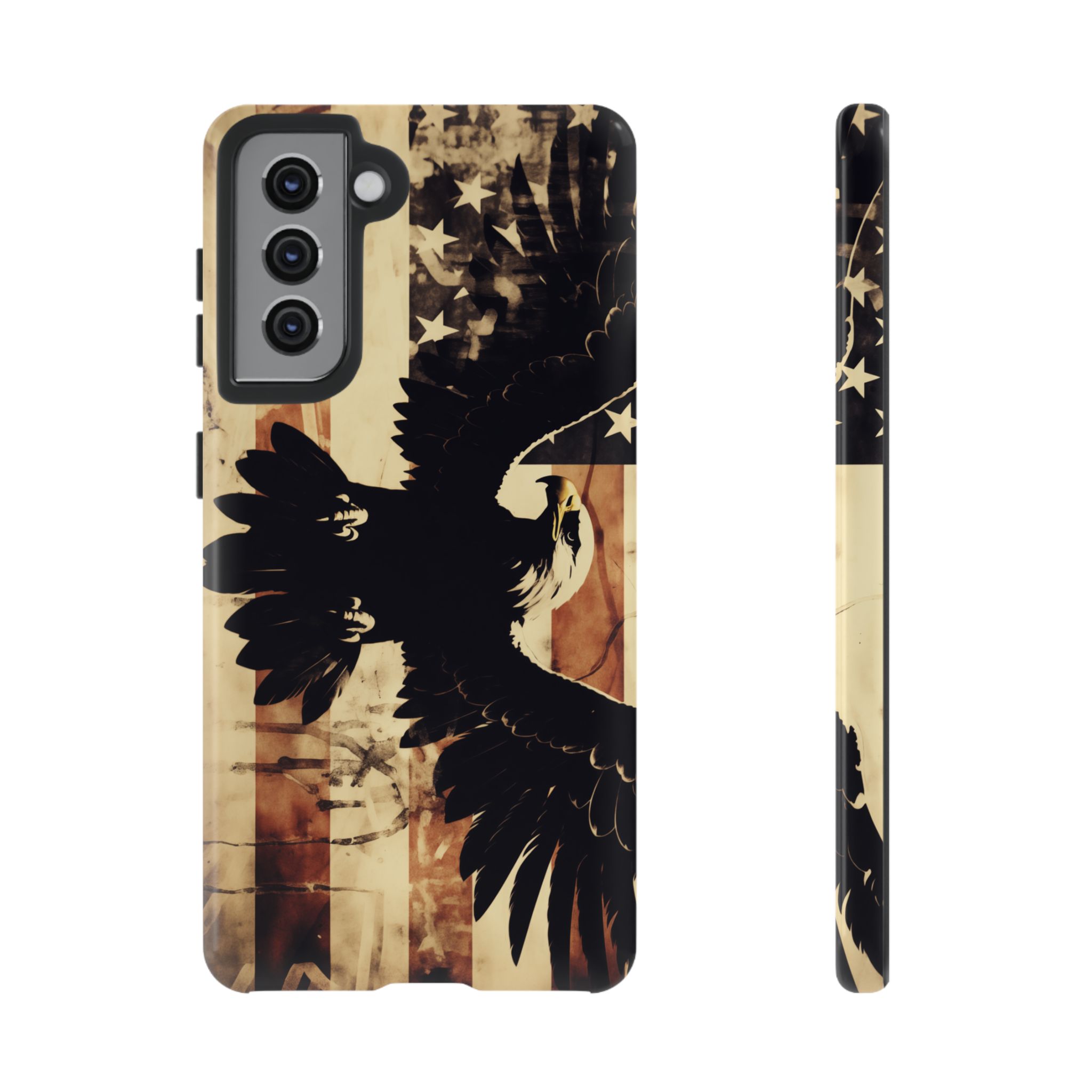 Iron Clad Bald Eagle Protecting the American Flag iPhone Samsung Google Pixel Case - Image 55