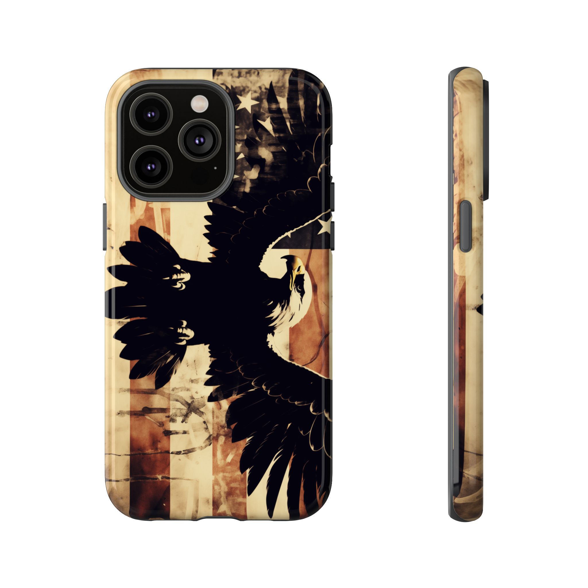 Iron Clad Bald Eagle Protecting the American Flag iPhone Samsung Google Pixel Case - Image 113