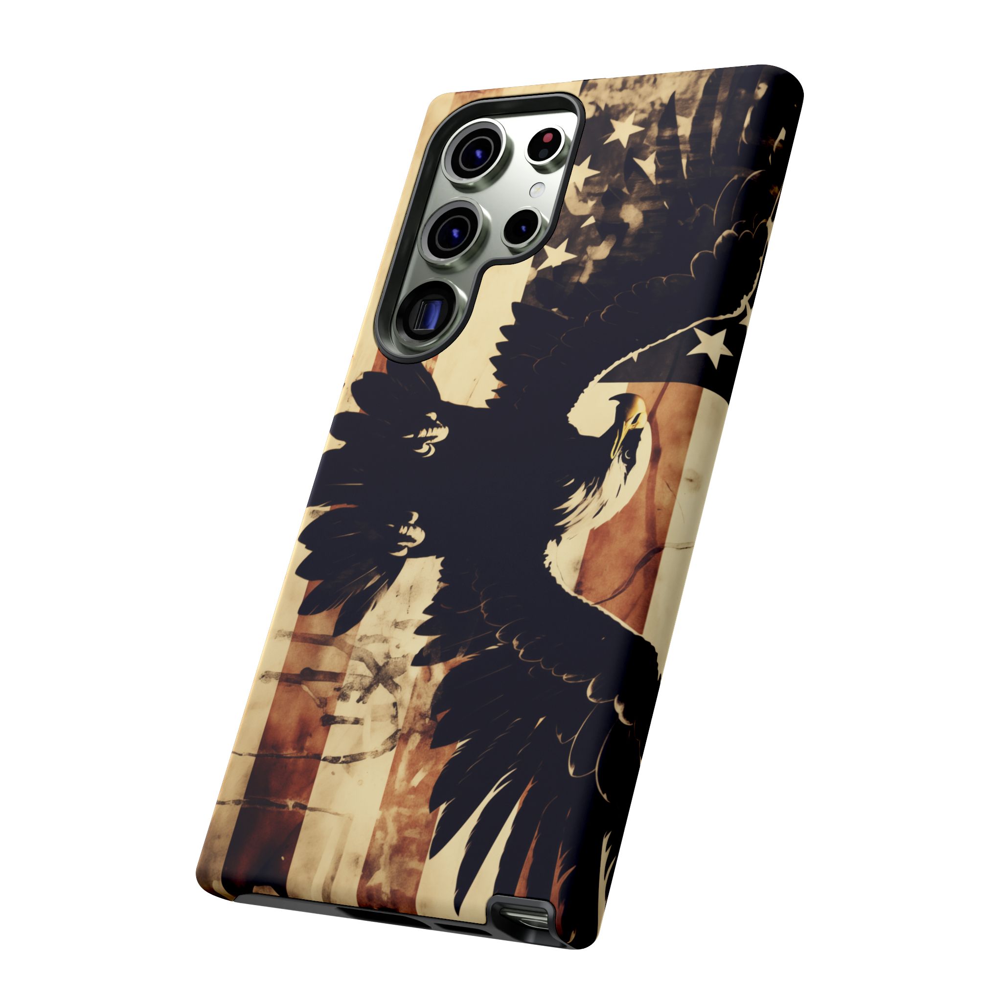 Iron Clad Bald Eagle Protecting the American Flag iPhone Samsung Google Pixel Case - Image 135