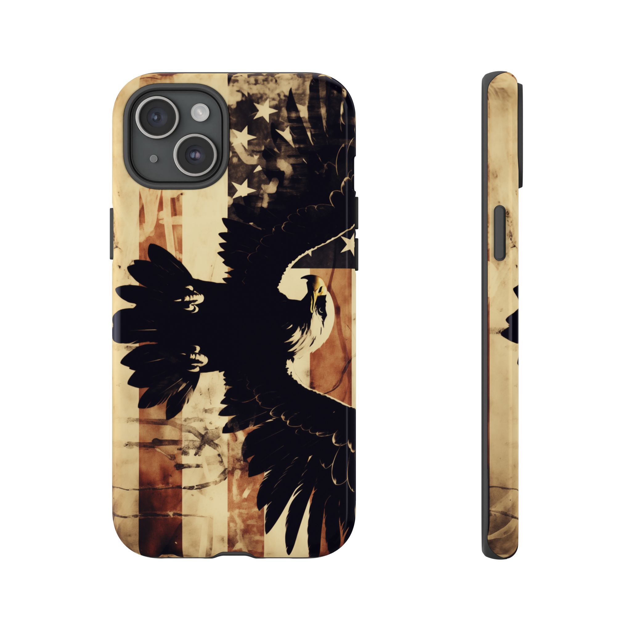 Iron Clad Bald Eagle Protecting the American Flag iPhone Samsung Google Pixel Case - Image 155