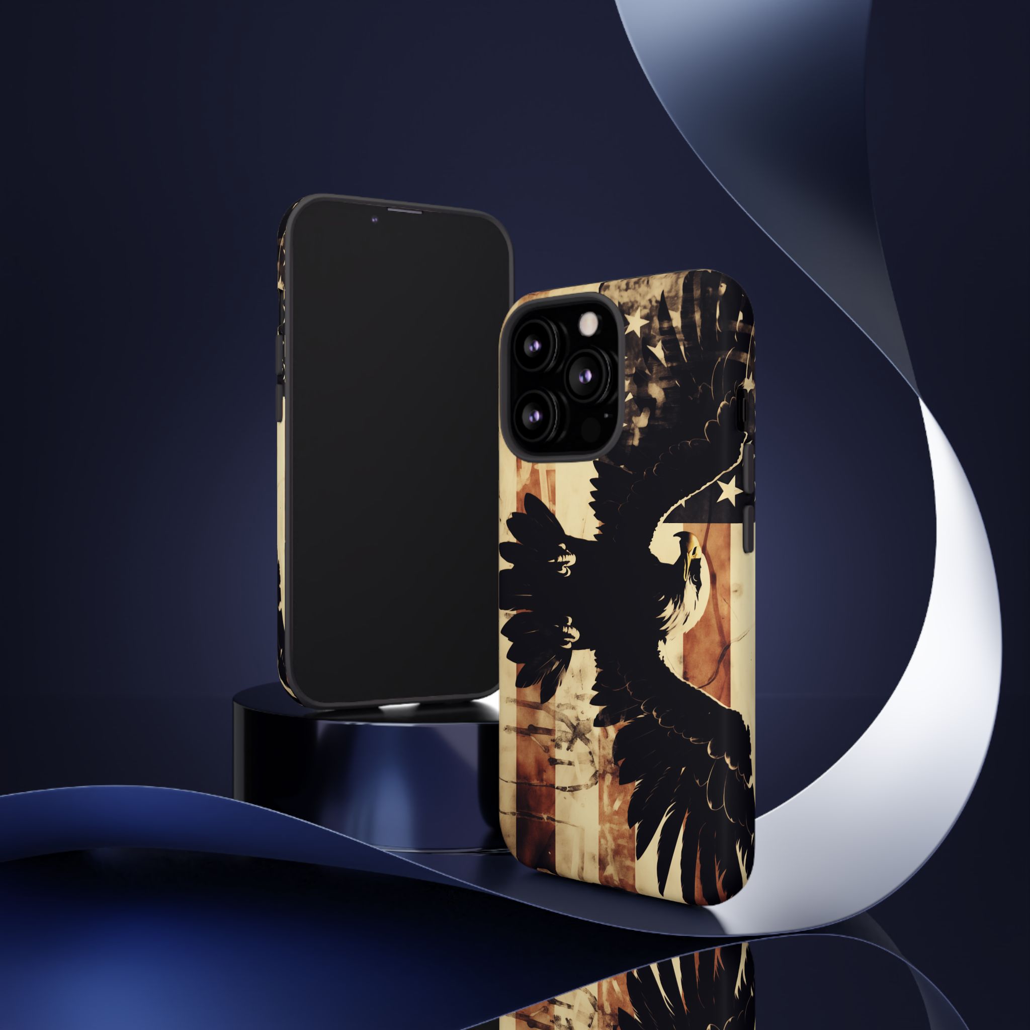 Iron Clad Bald Eagle Protecting the American Flag iPhone Samsung Google Pixel Case - Image 50