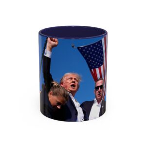 Trump Got Shot and is Victorious Mug - 11oz, Navy
