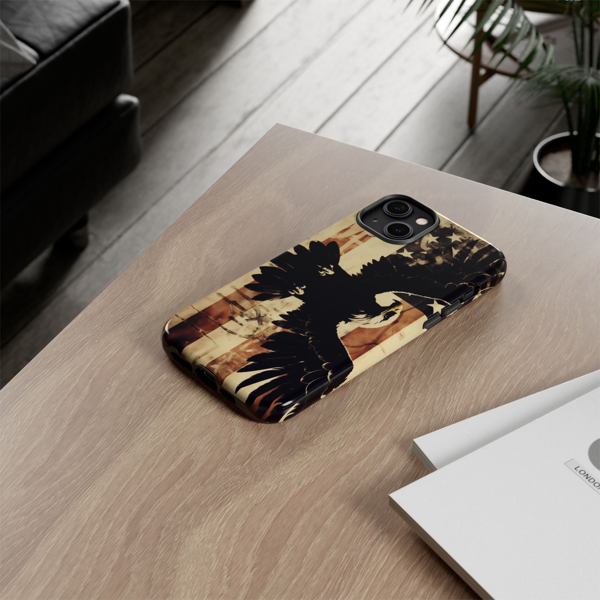 Iron Clad Bald Eagle Protecting the American Flag iPhone Samsung Google Pixel Case - Image 109