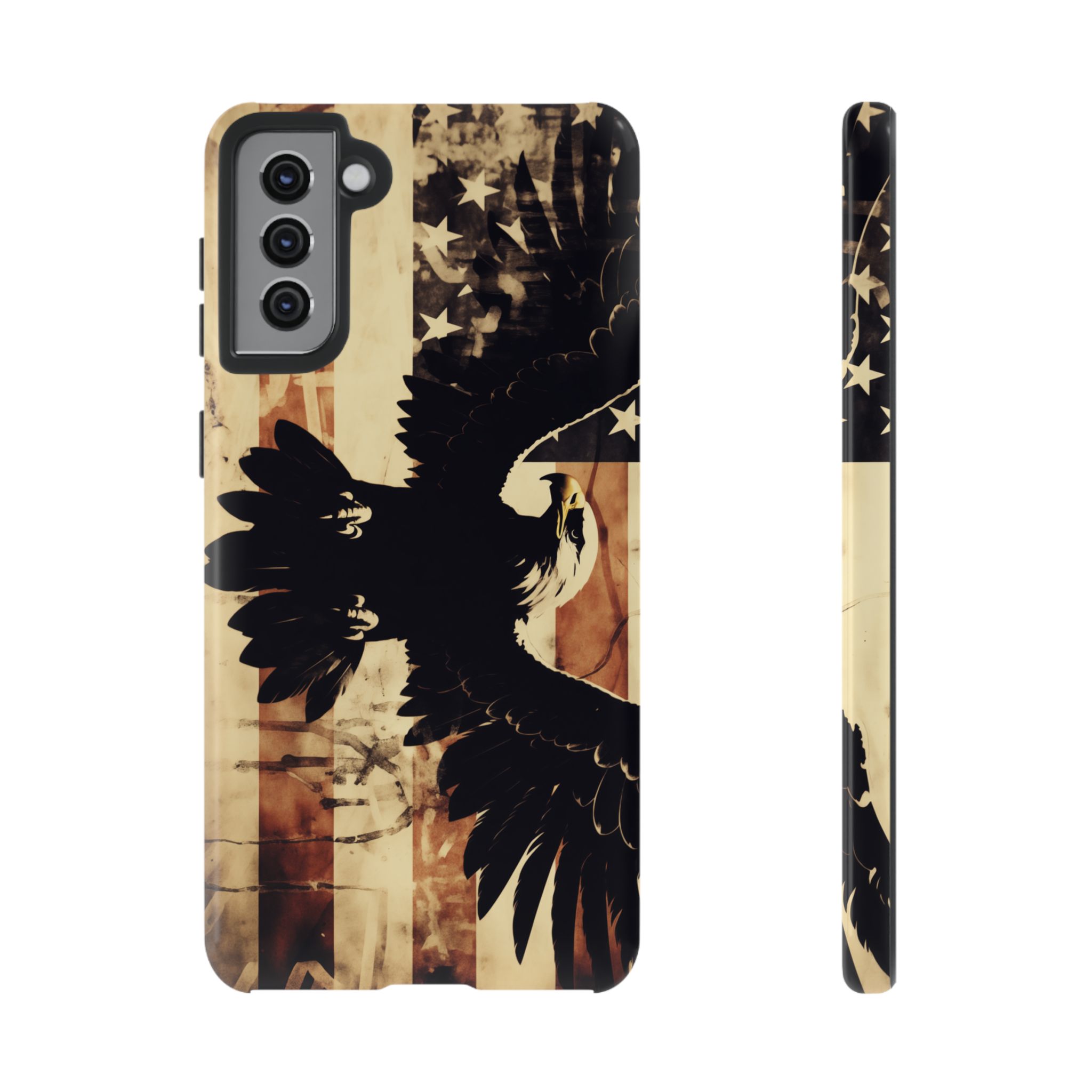 Iron Clad Bald Eagle Protecting the American Flag iPhone Samsung Google Pixel Case - Image 59