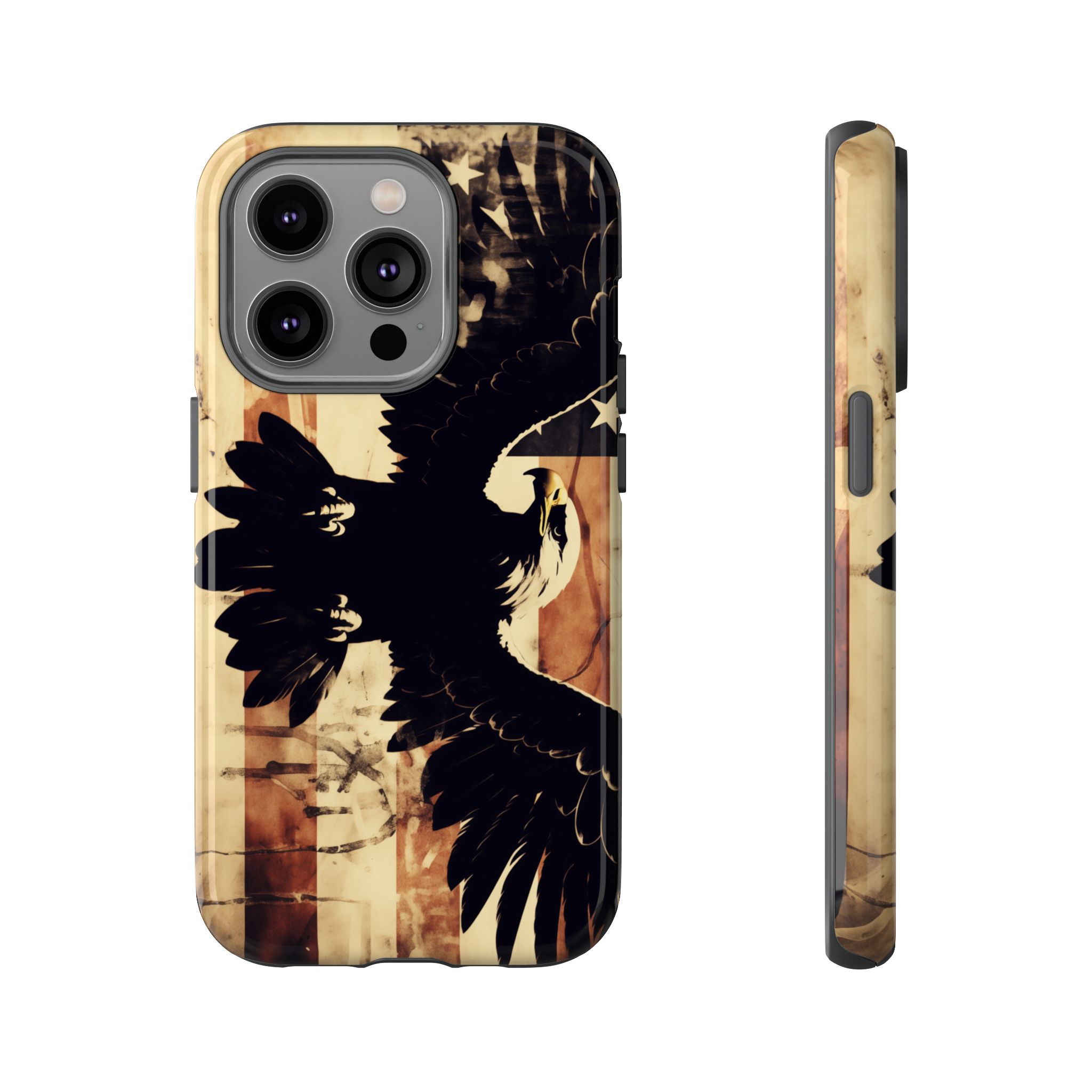 Iron Clad Bald Eagle Protecting the American Flag iPhone Samsung Google Pixel Case - Image 101