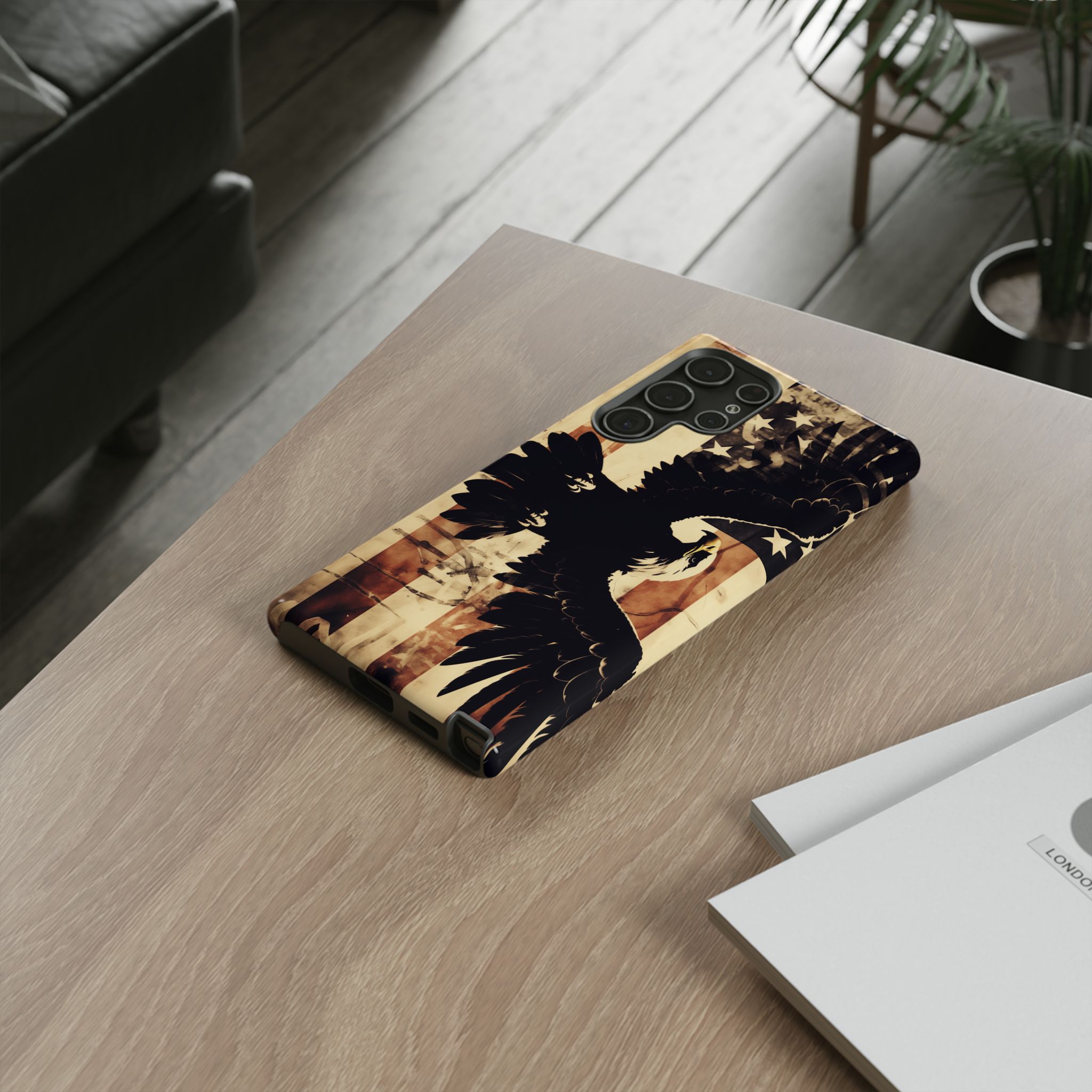Iron Clad Bald Eagle Protecting the American Flag iPhone Samsung Google Pixel Case - Image 92