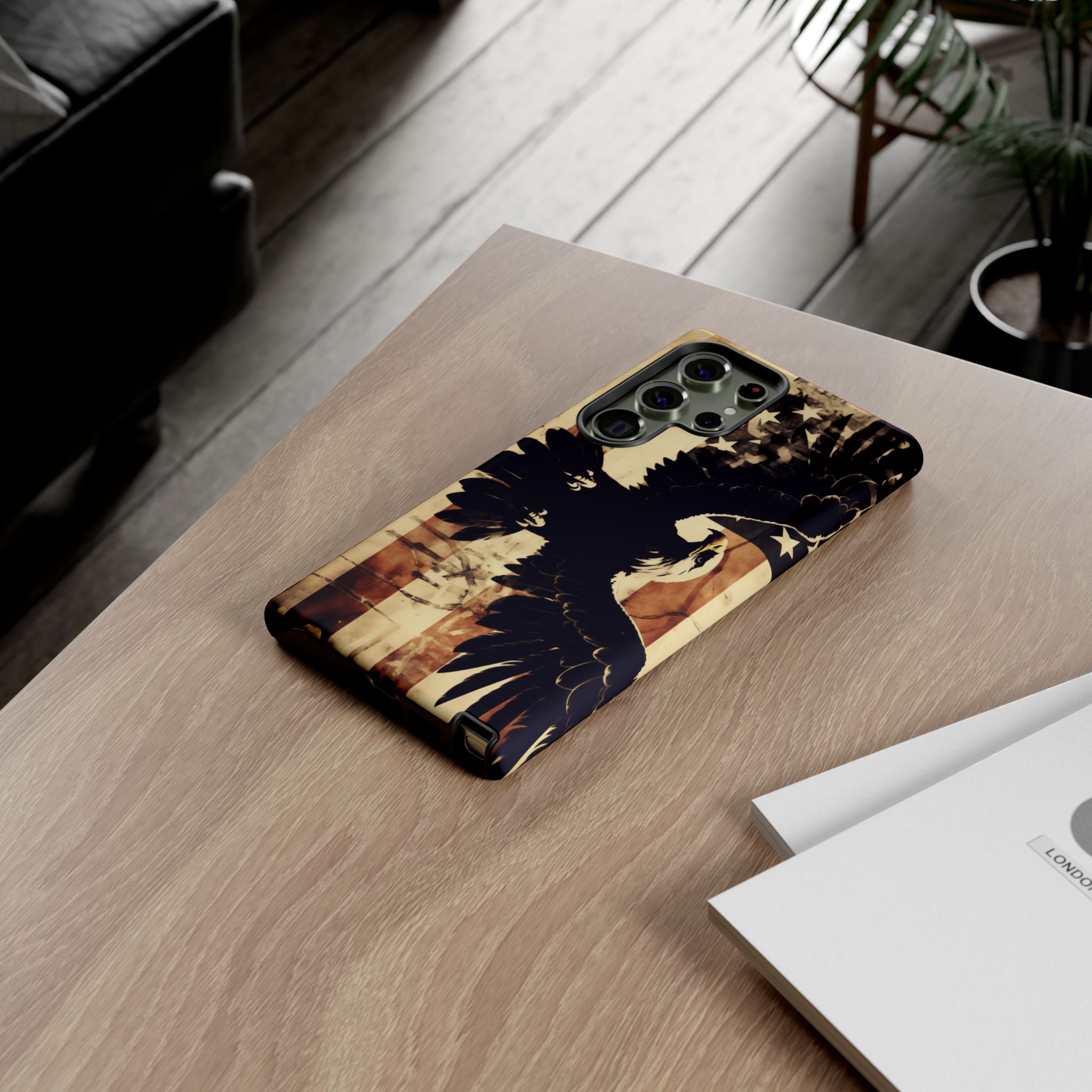 Iron Clad Bald Eagle Protecting the American Flag iPhone Samsung Google Pixel Case - Image 136