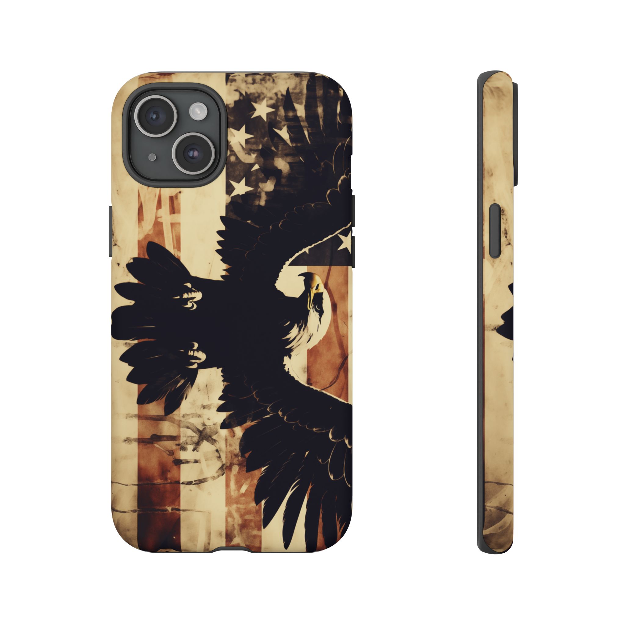 Iron Clad Bald Eagle Protecting the American Flag iPhone Samsung Google Pixel Case - Image 158