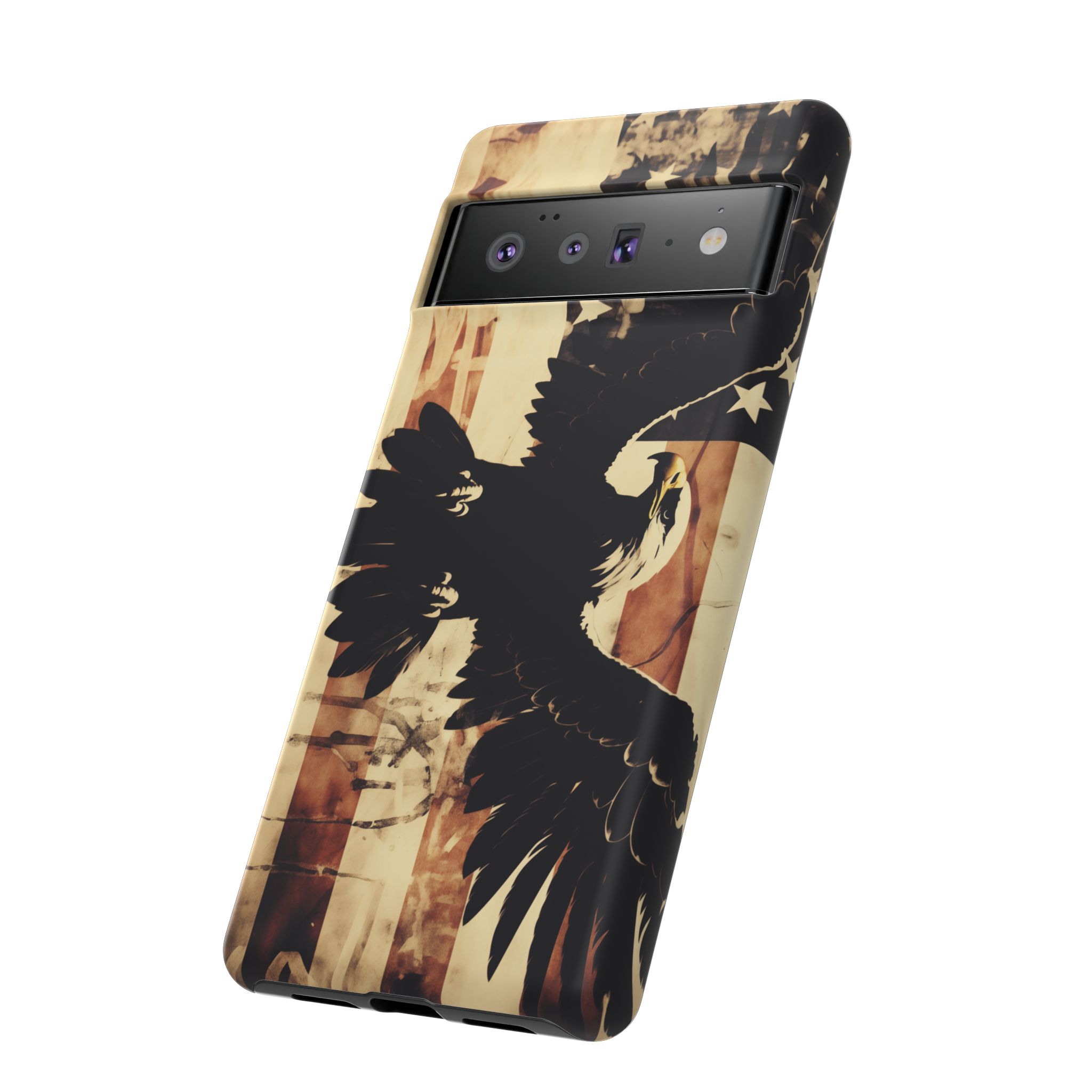 Iron Clad Bald Eagle Protecting the American Flag iPhone Samsung Google Pixel Case - Image 147