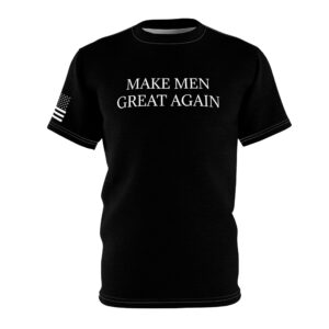 Make MEN Great Again Flag Black T-Shirt