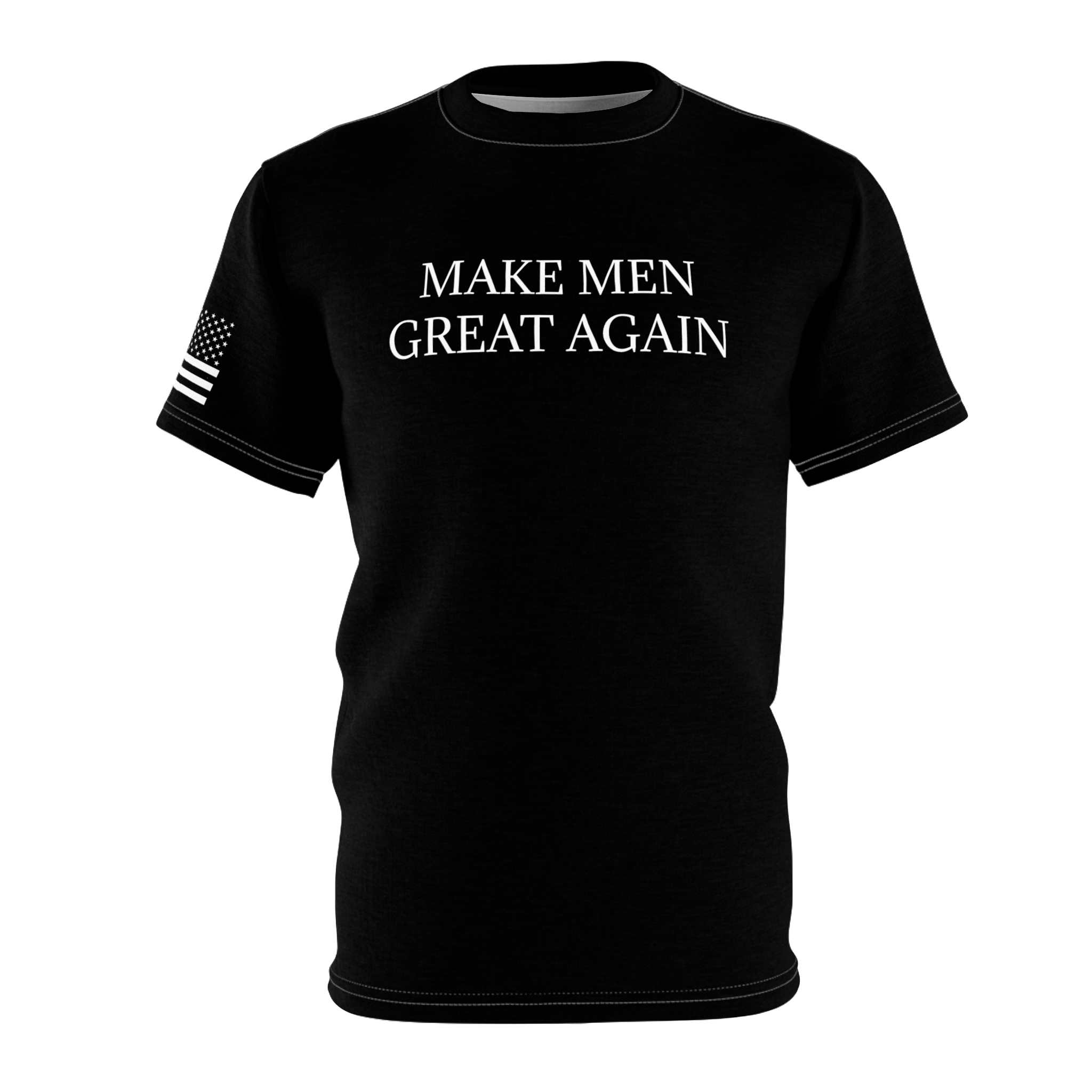 Make MEN Great Again Flag Black T-Shirt