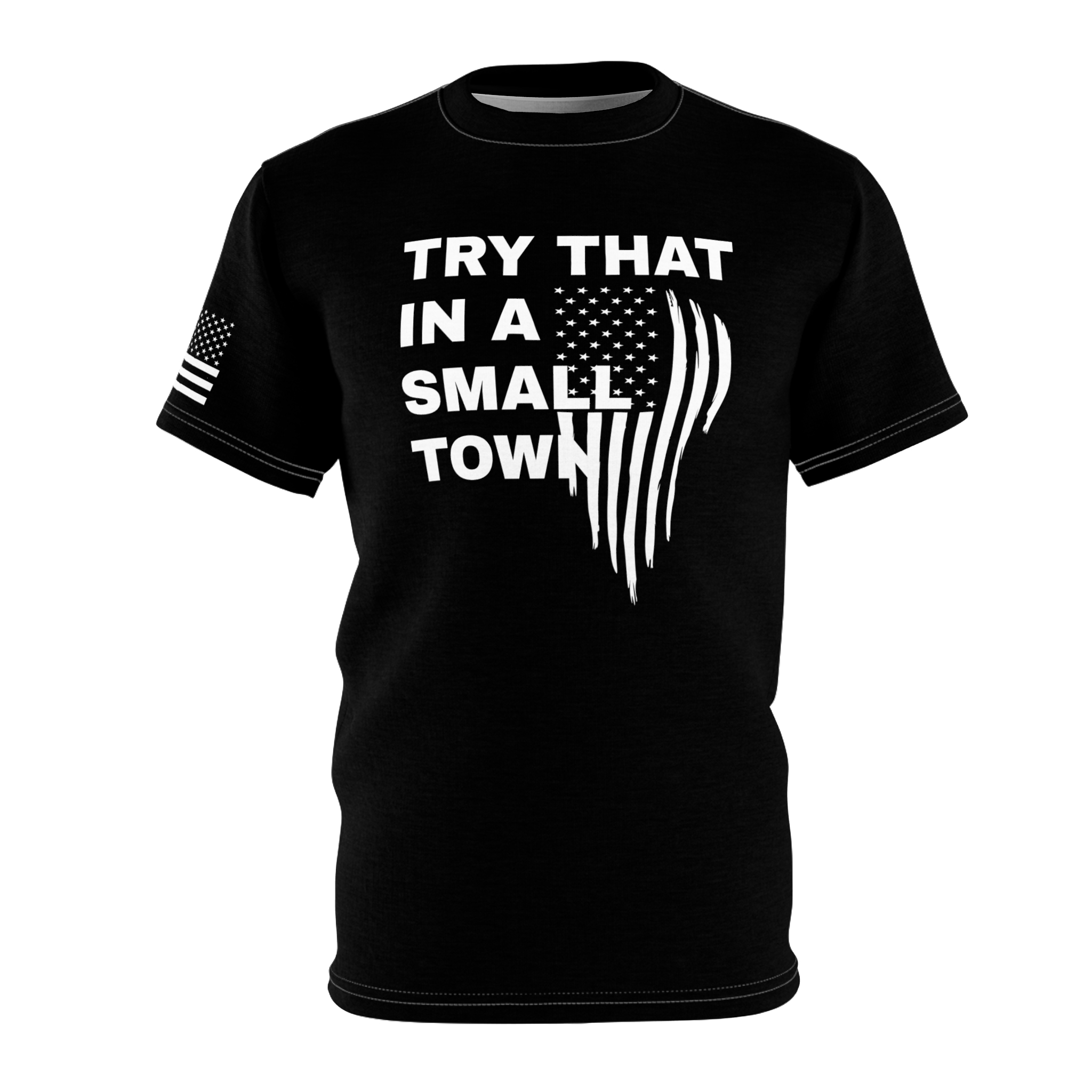 Try That In A Small Town Flag T-Shirt - Loudoun County Republican - Foto 2