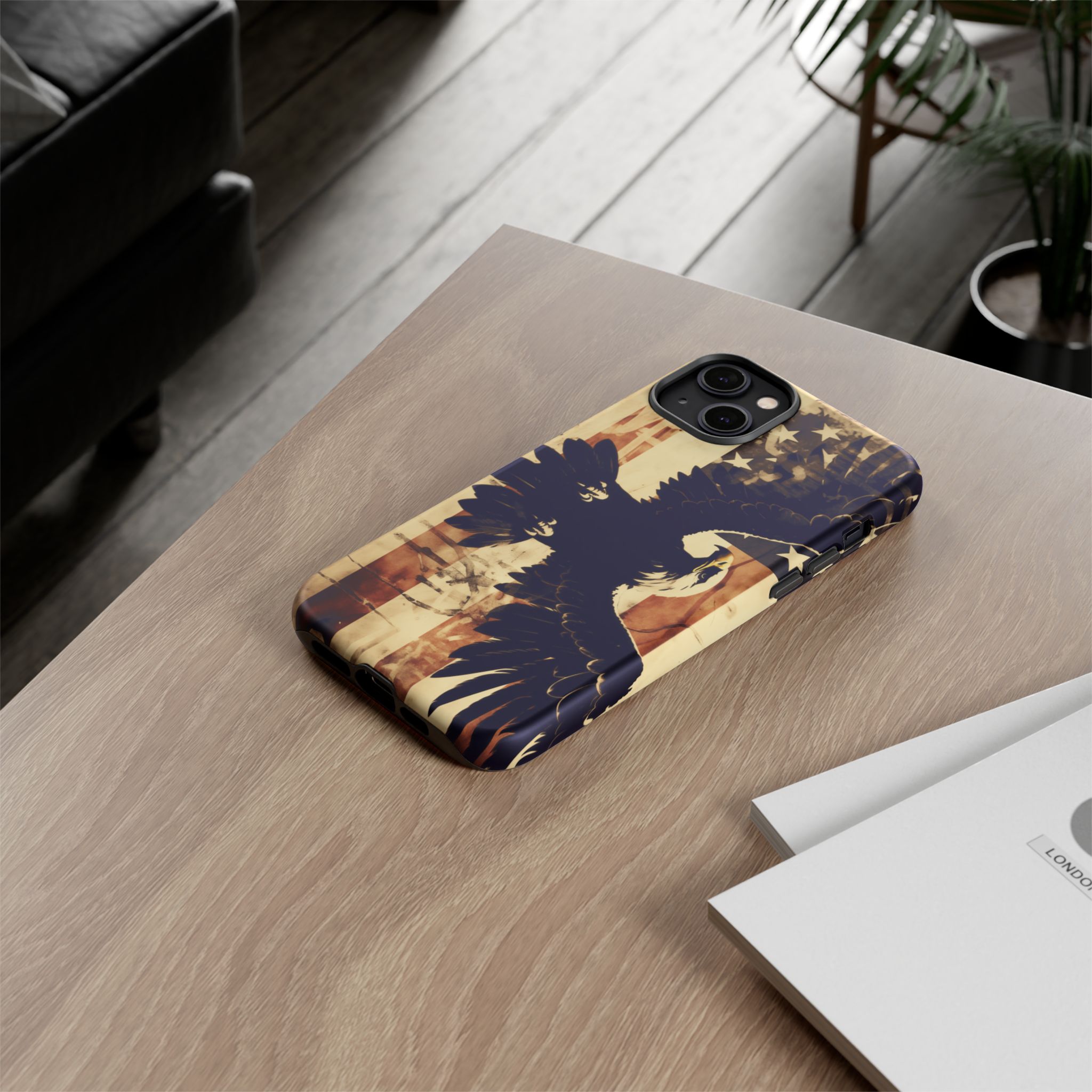 Iron Clad Bald Eagle Protecting the American Flag iPhone Samsung Google Pixel Case - Image 112