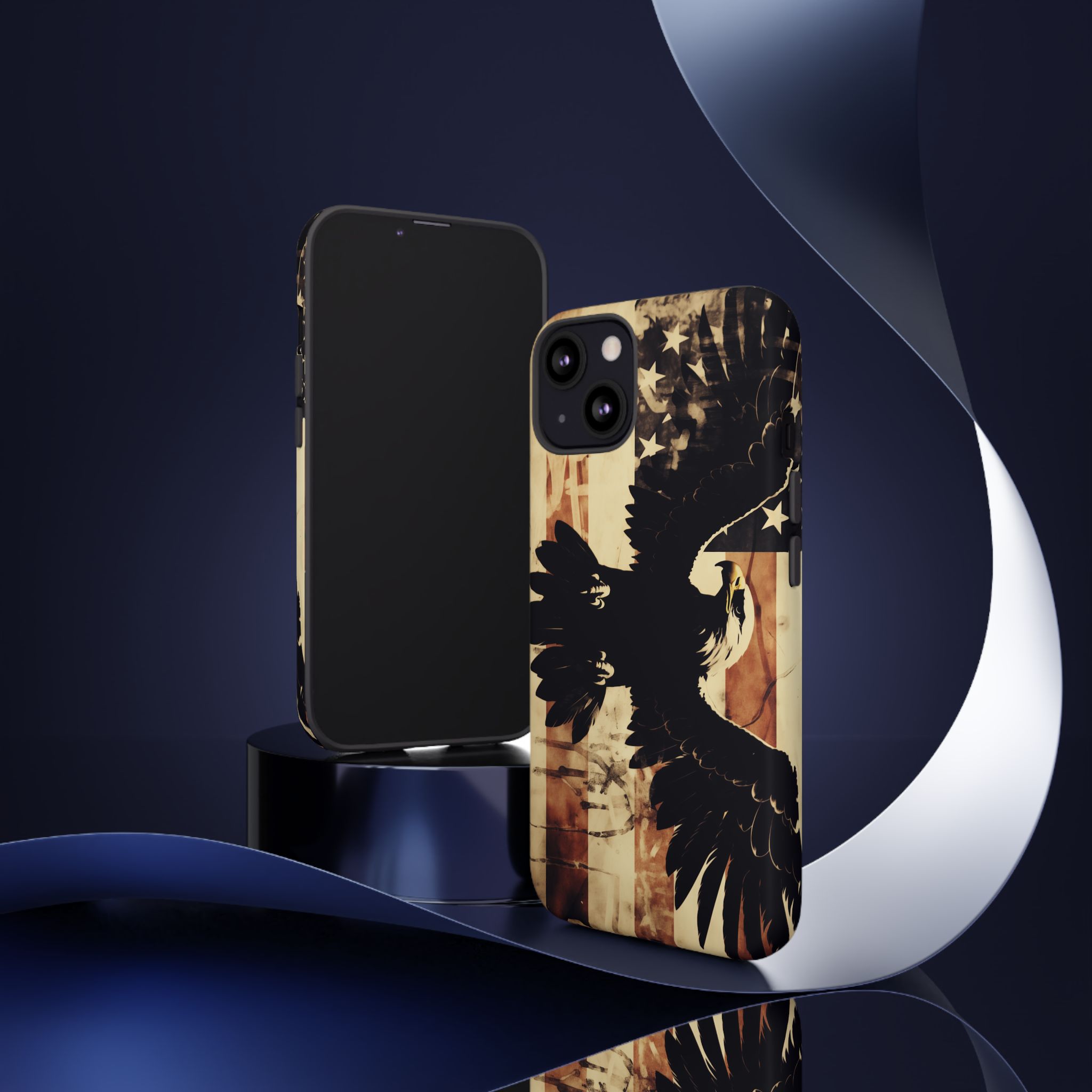 Iron Clad Bald Eagle Protecting the American Flag iPhone Samsung Google Pixel Case - Image 42