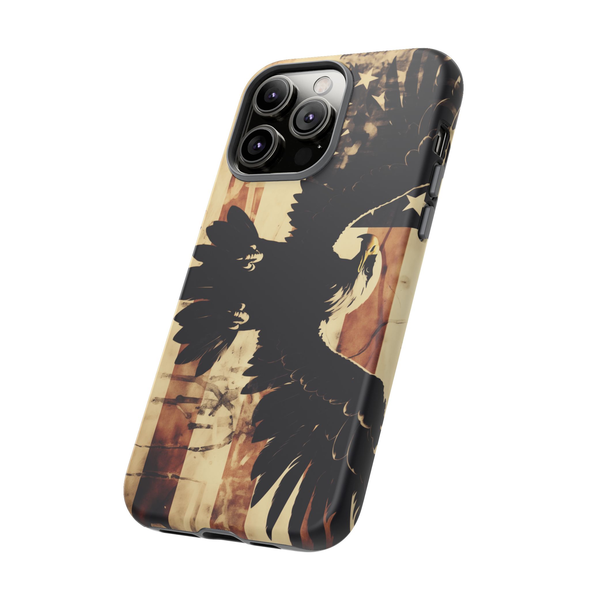 Iron Clad Bald Eagle Protecting the American Flag iPhone Samsung Google Pixel Case - Image 117