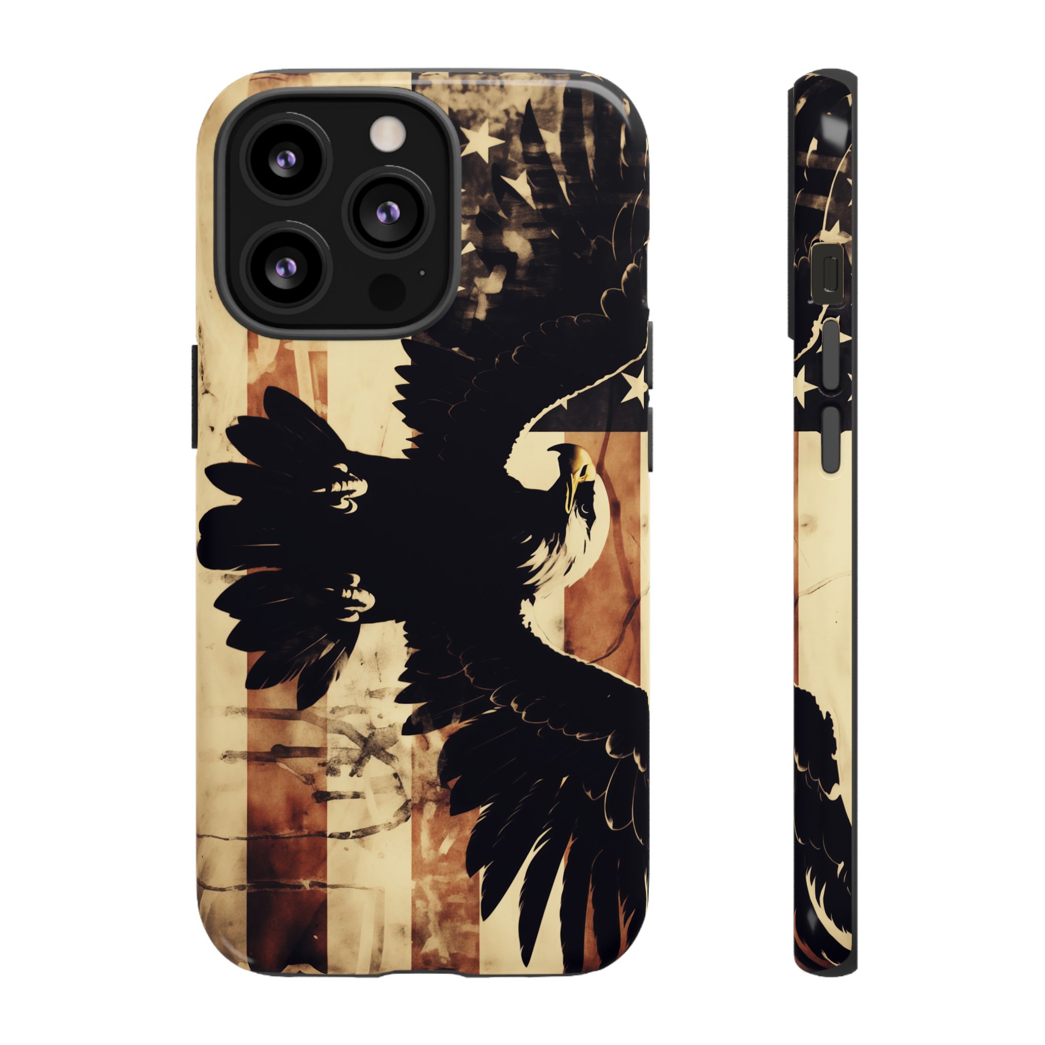 Iron Clad Bald Eagle Protecting the American Flag iPhone Samsung Google Pixel Case - Image 47