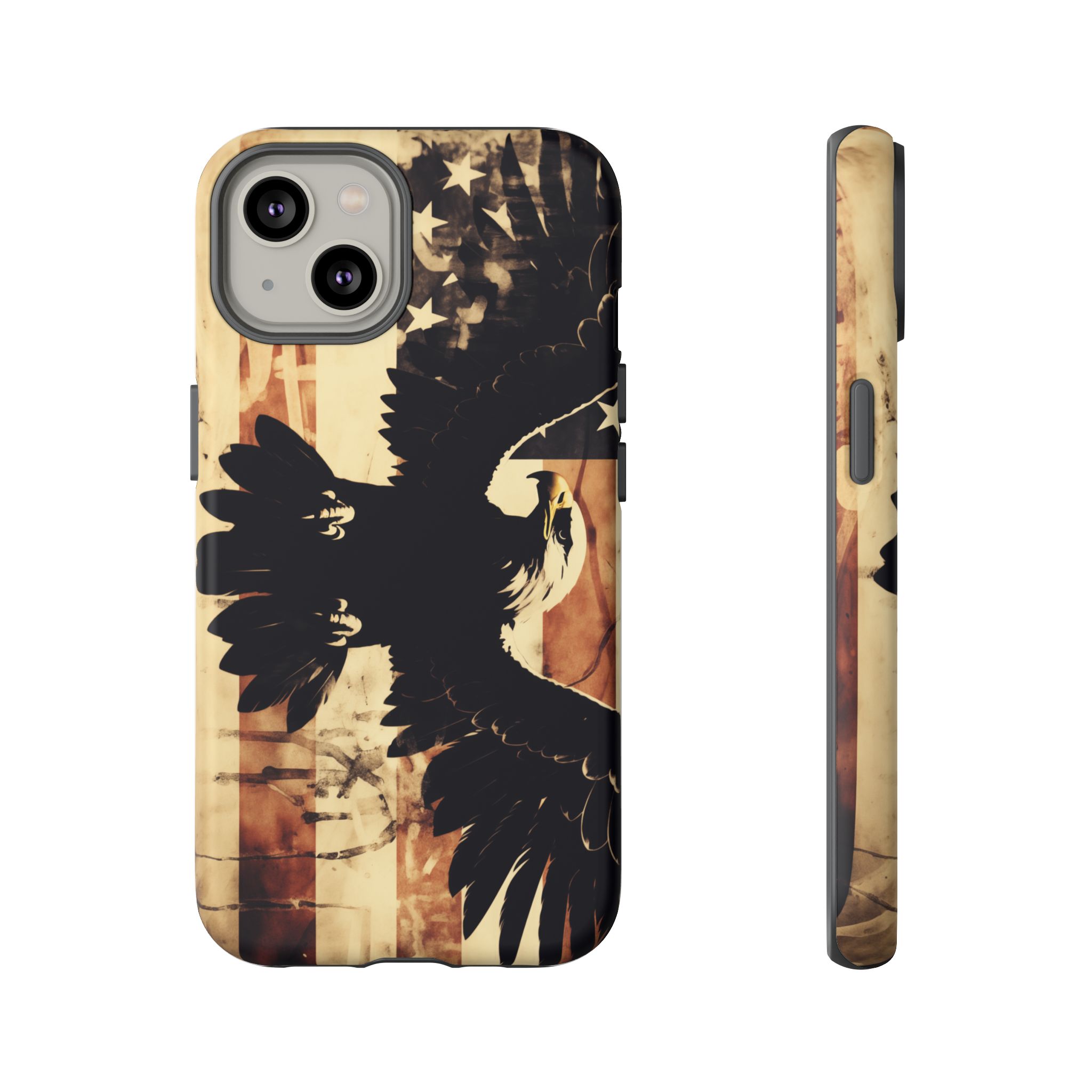 Iron Clad Bald Eagle Protecting the American Flag iPhone Samsung Google Pixel Case - Image 98
