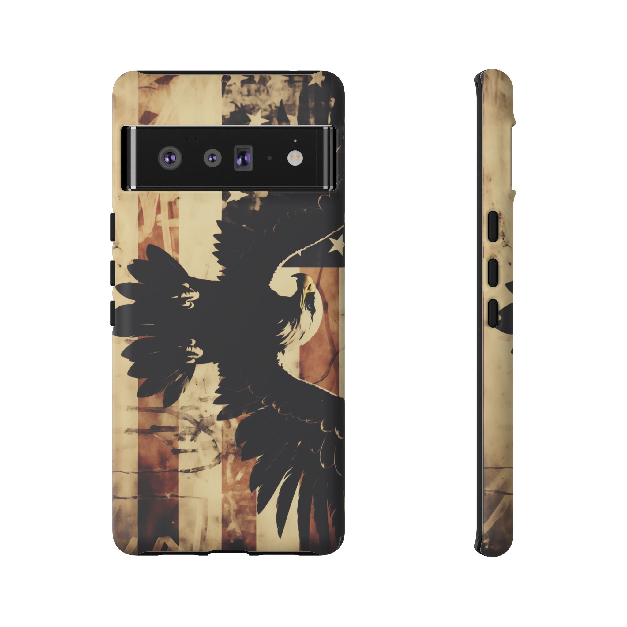 Iron Clad Bald Eagle Protecting the American Flag iPhone Samsung Google Pixel Case - Image 146