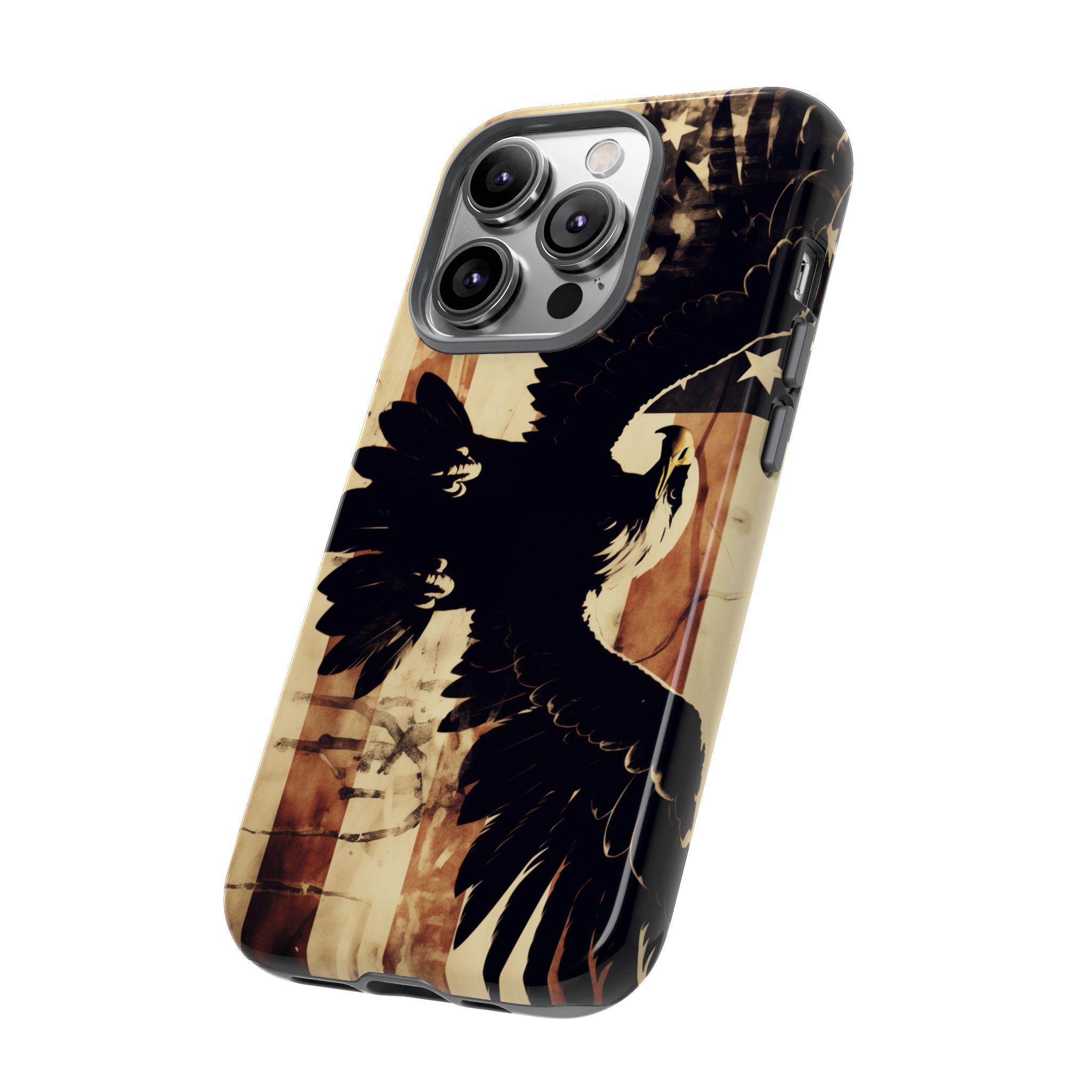Iron Clad Bald Eagle Protecting the American Flag iPhone Samsung Google Pixel Case - Image 102