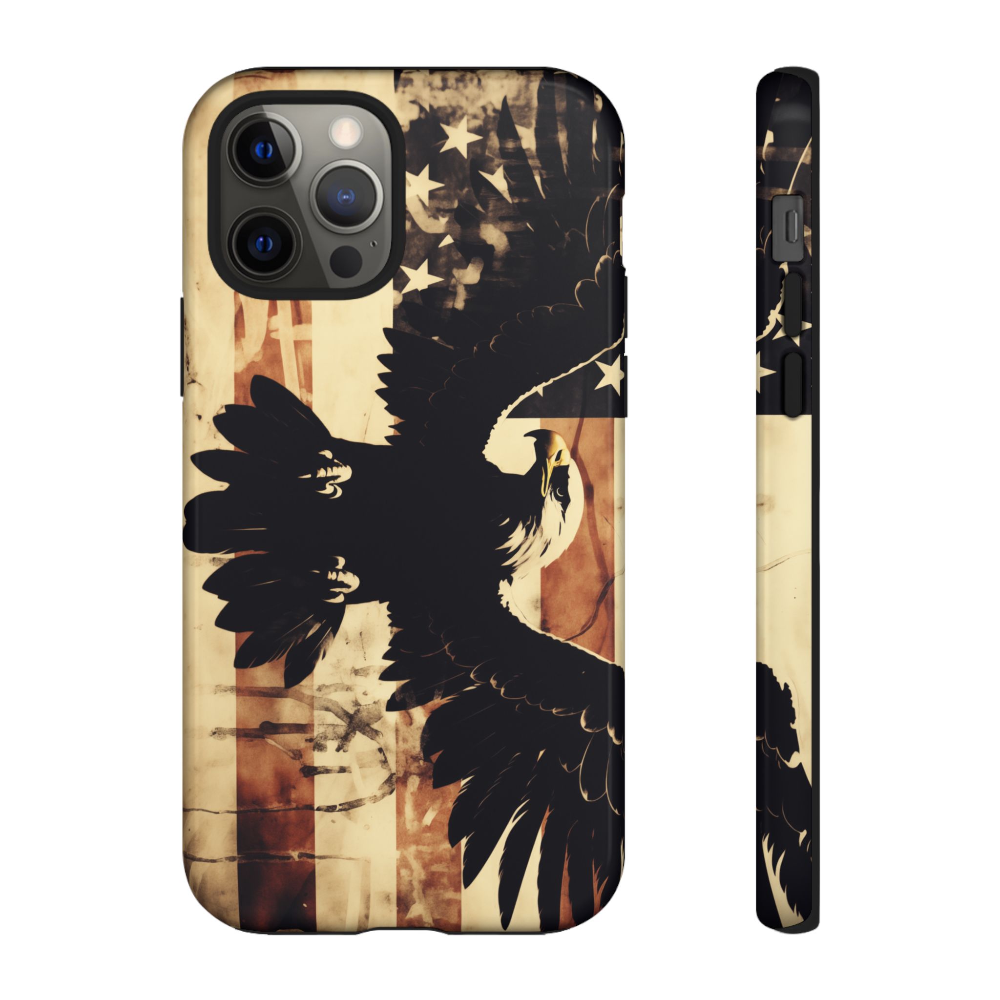 Iron Clad Bald Eagle Protecting the American Flag iPhone Samsung Google Pixel Case - Image 35