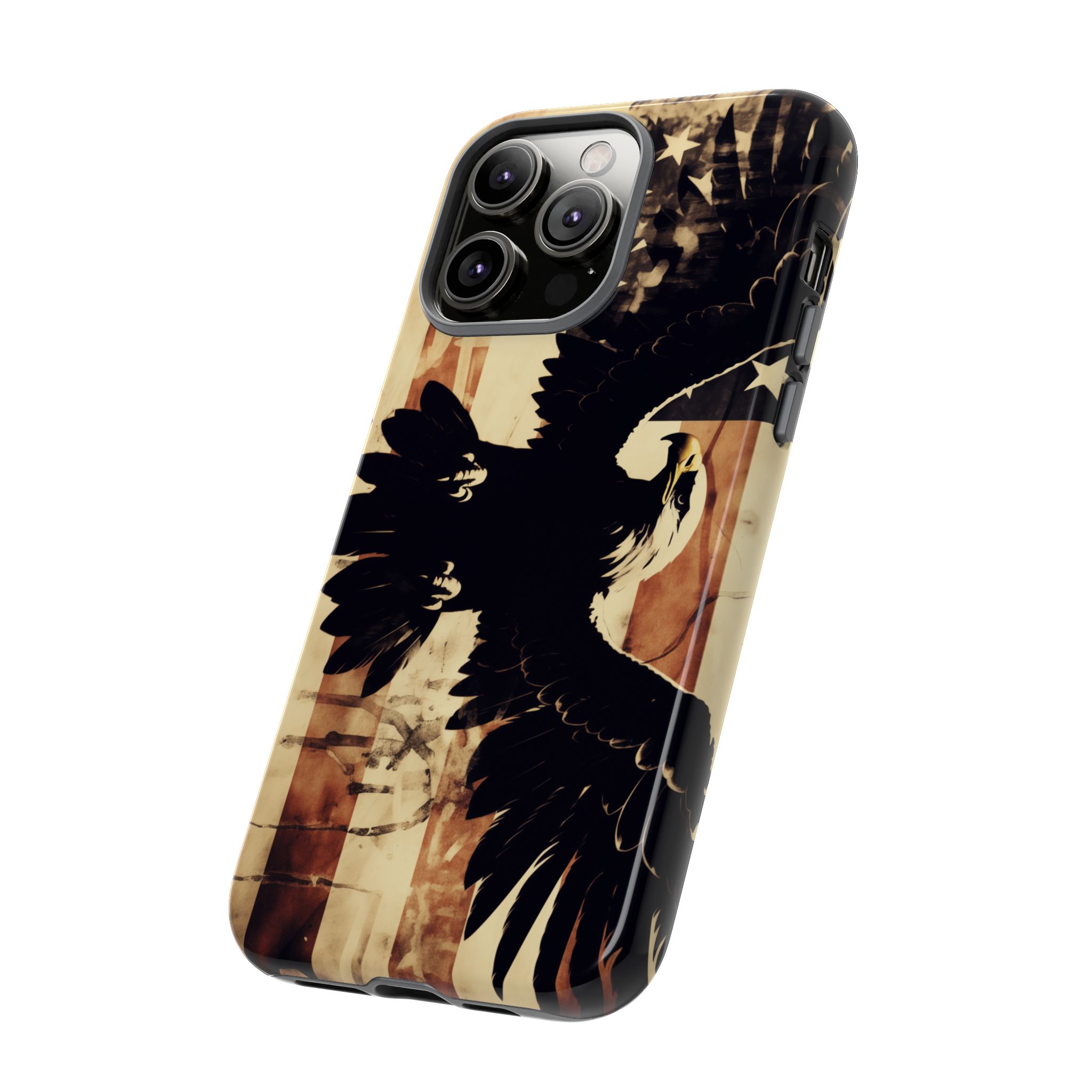 Iron Clad Bald Eagle Protecting the American Flag iPhone Samsung Google Pixel Case - Image 114
