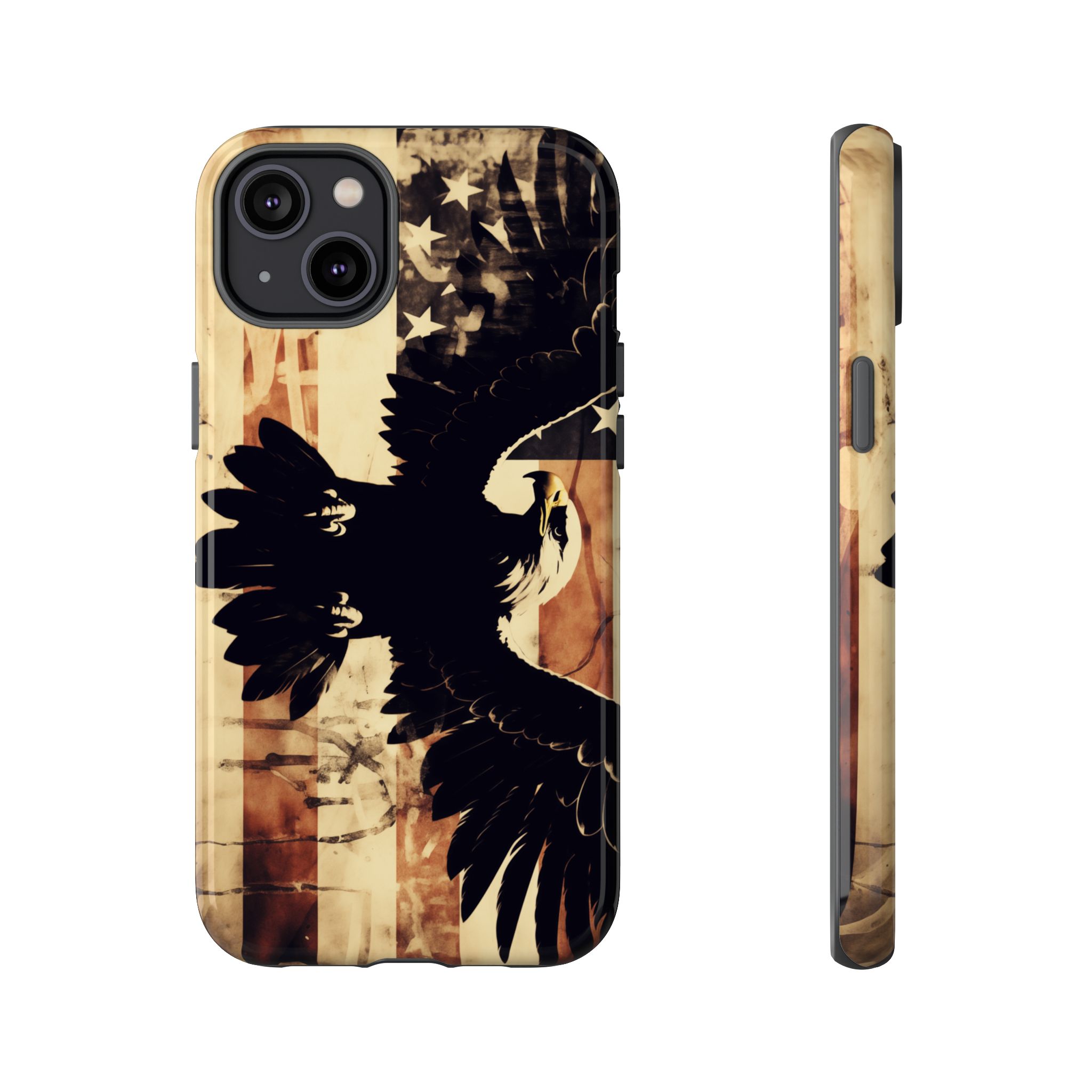Iron Clad Bald Eagle Protecting the American Flag iPhone Samsung Google Pixel Case - Image 107