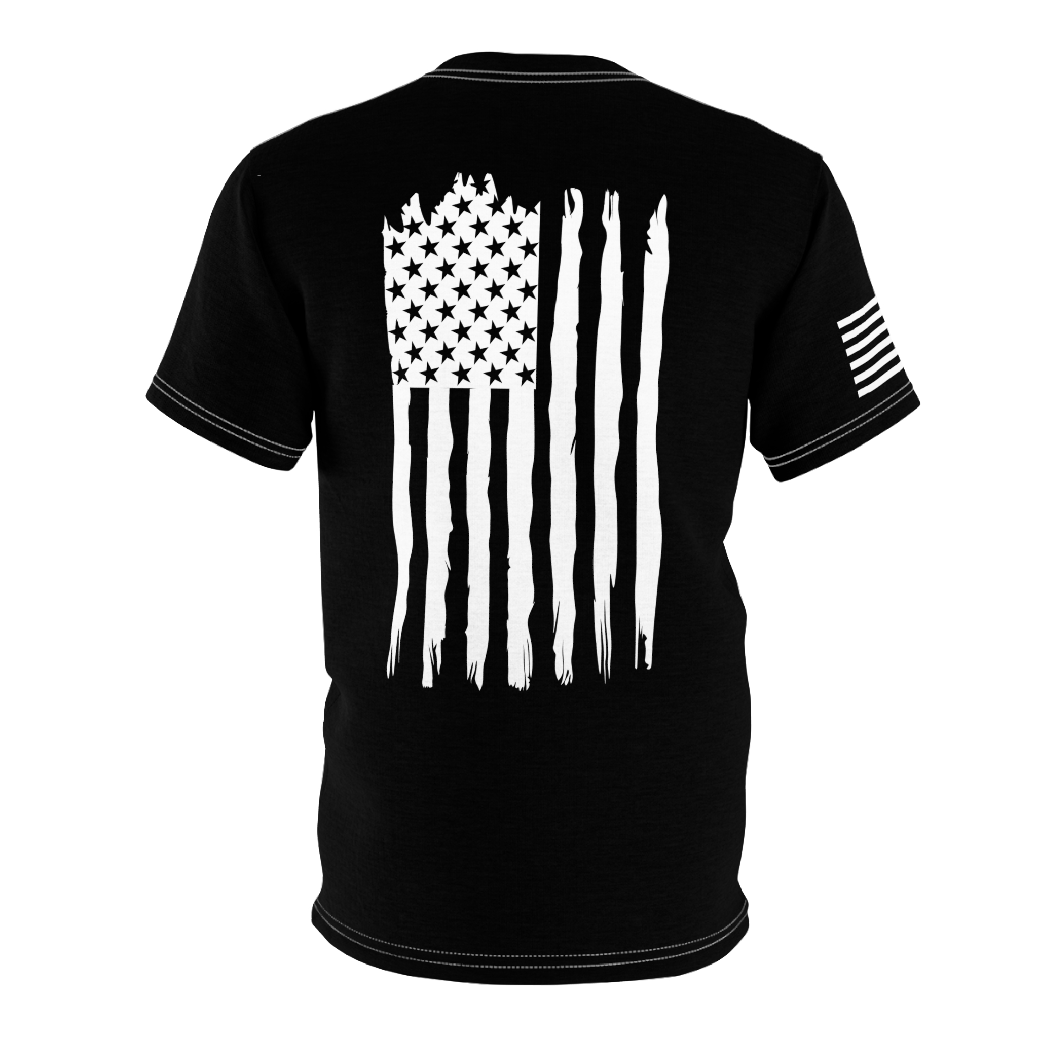 Make MEN Great Again Flag Black T-Shirt - Image 2