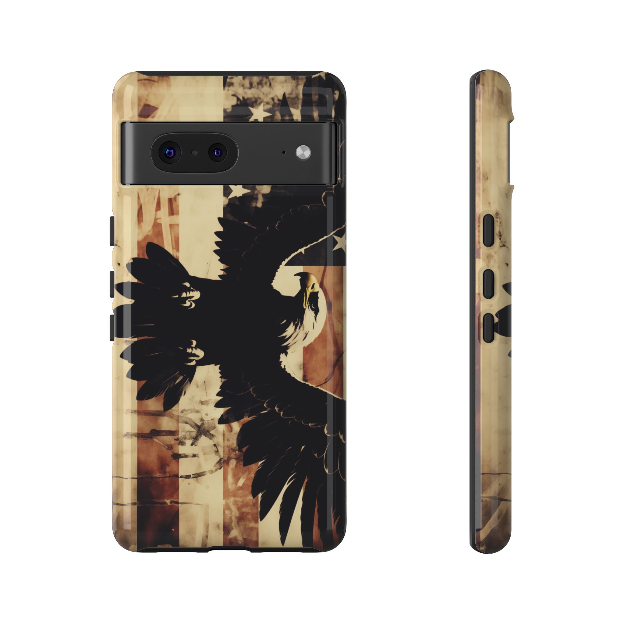 Iron Clad Bald Eagle Protecting the American Flag iPhone Samsung Google Pixel Case - Image 137