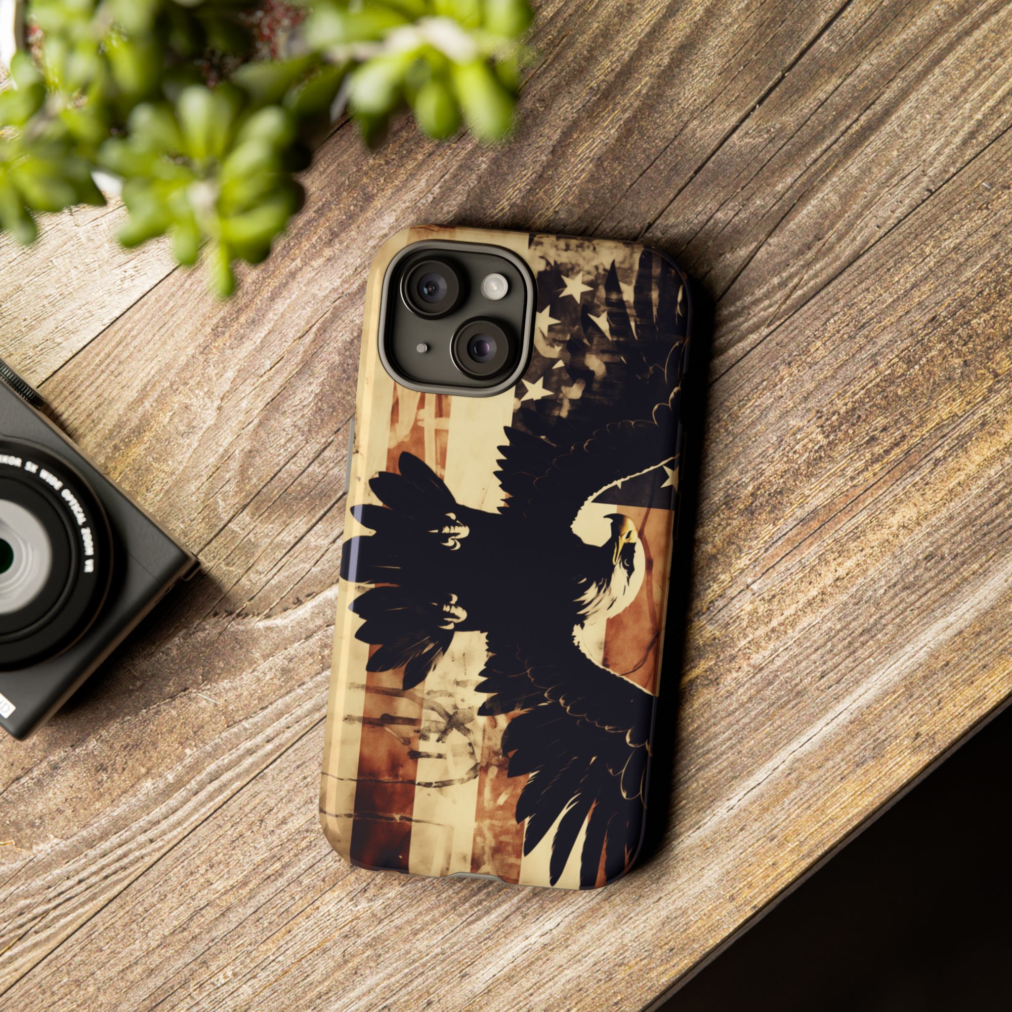 Iron Clad Bald Eagle Protecting the American Flag iPhone Samsung Google Pixel Case - Image 151