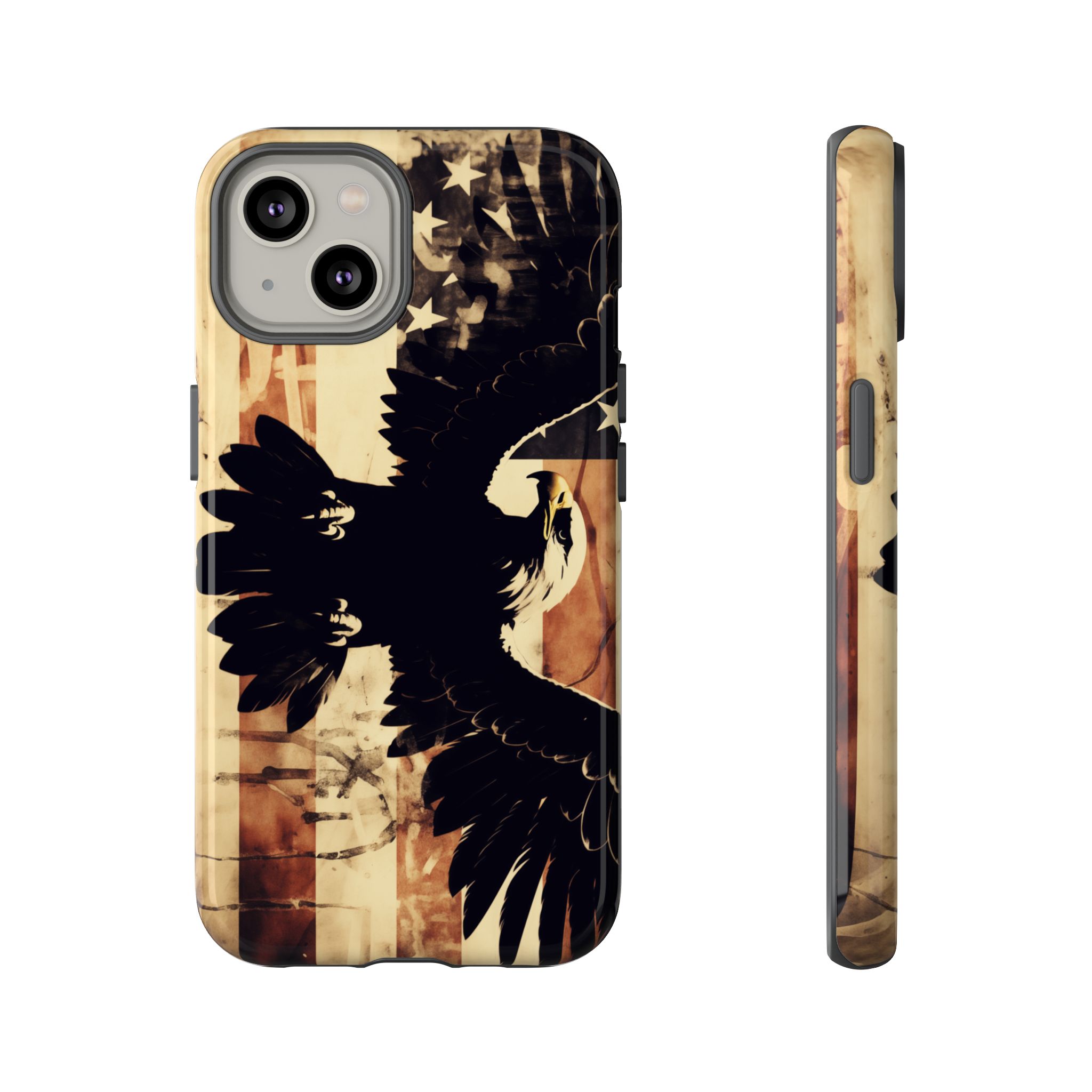 Iron Clad Bald Eagle Protecting the American Flag iPhone Samsung Google Pixel Case - Image 95