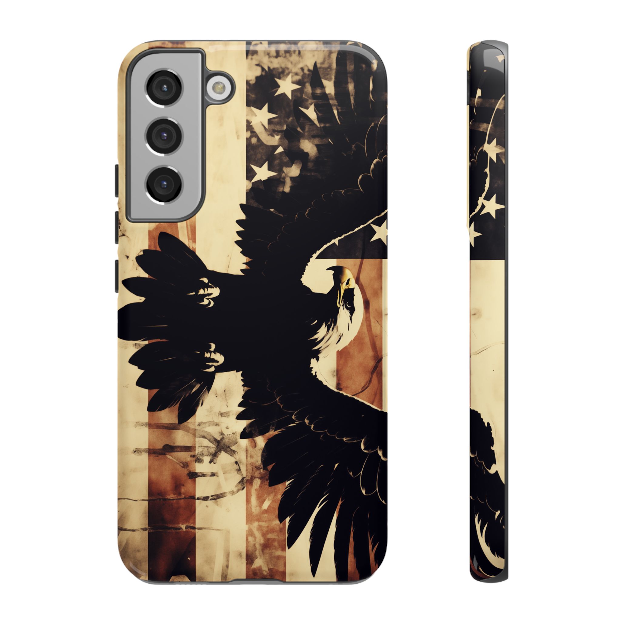 Iron Clad Bald Eagle Protecting the American Flag iPhone Samsung Google Pixel Case - Image 87