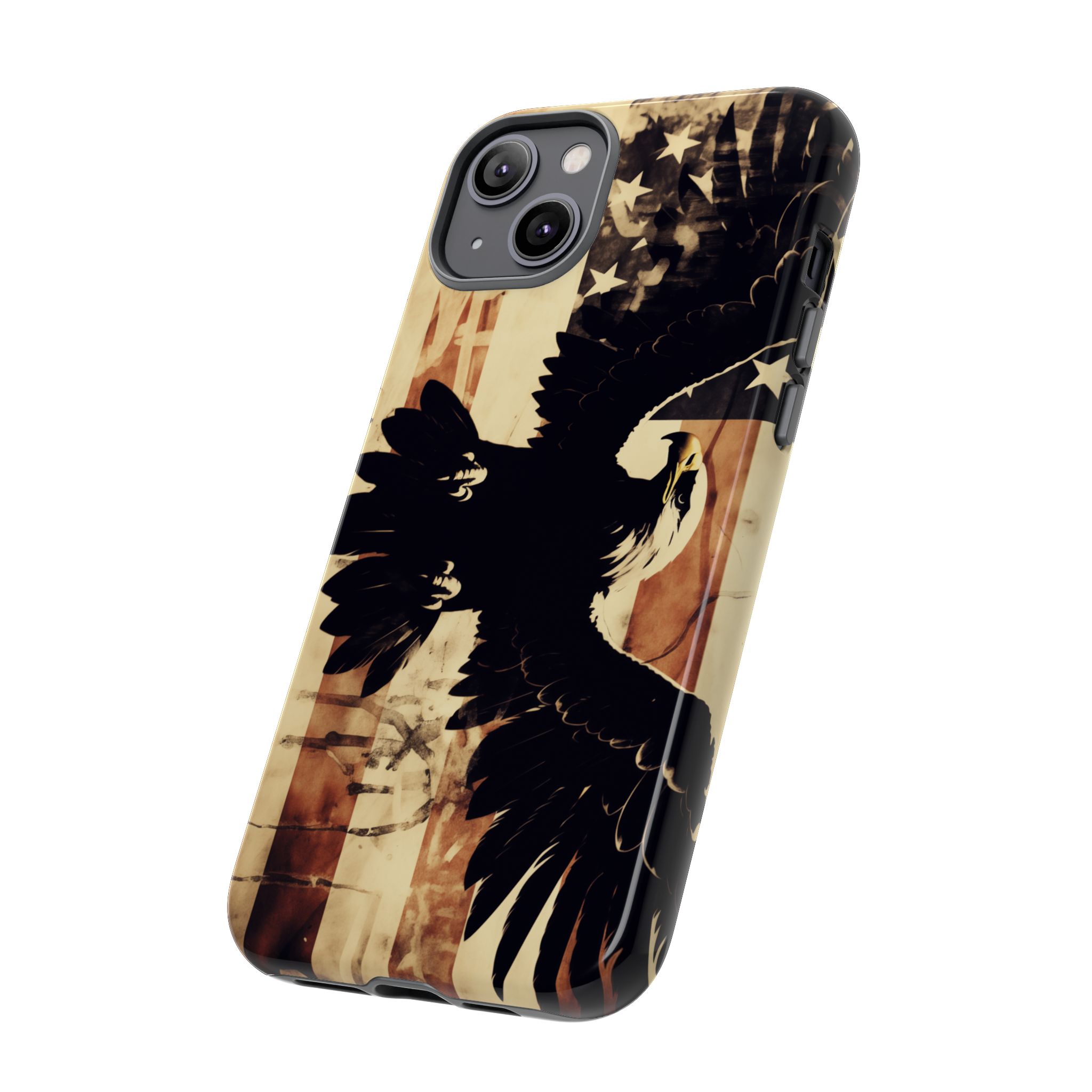 Iron Clad Bald Eagle Protecting the American Flag iPhone Samsung Google Pixel Case - Image 108
