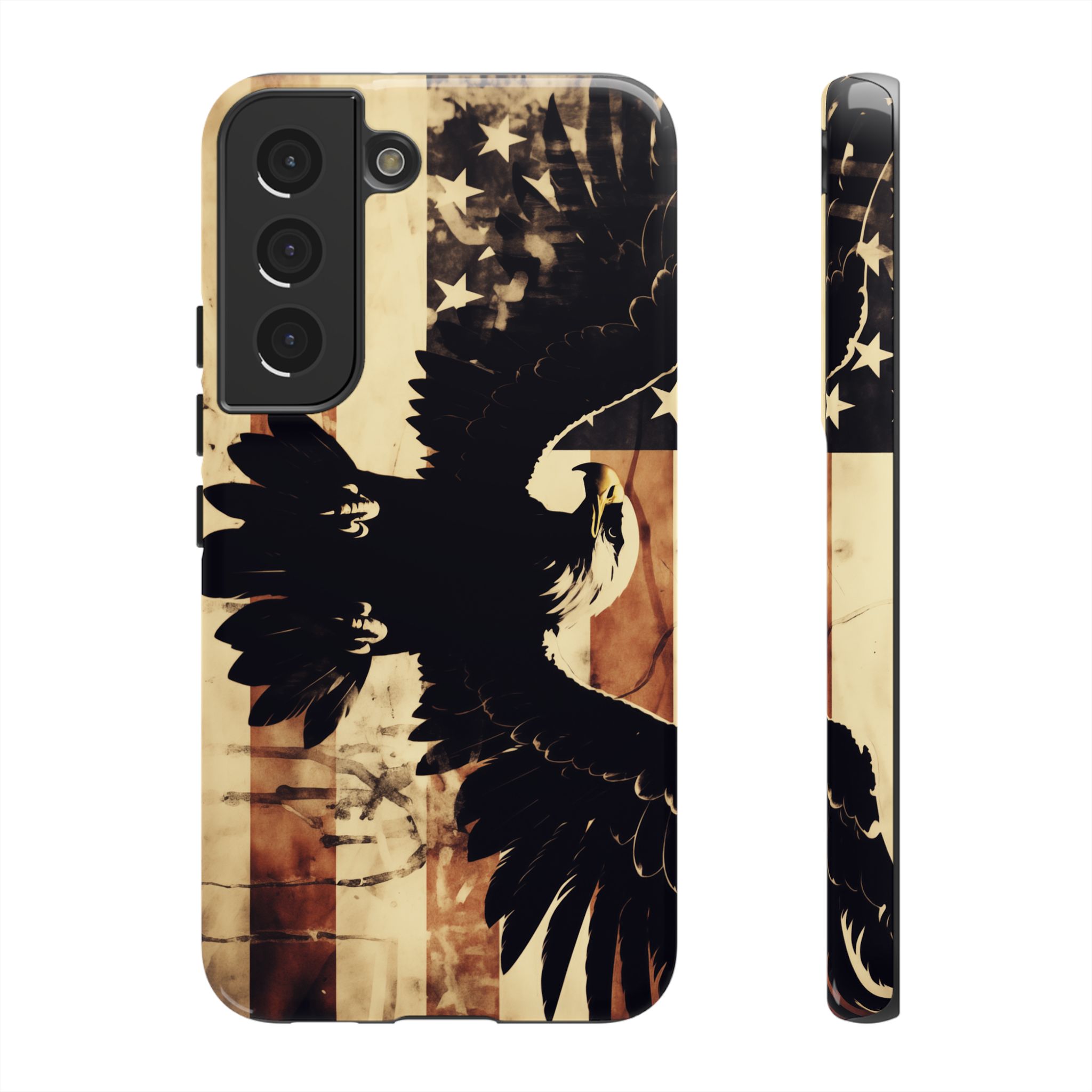 Iron Clad Bald Eagle Protecting the American Flag iPhone Samsung Google Pixel Case - Image 83
