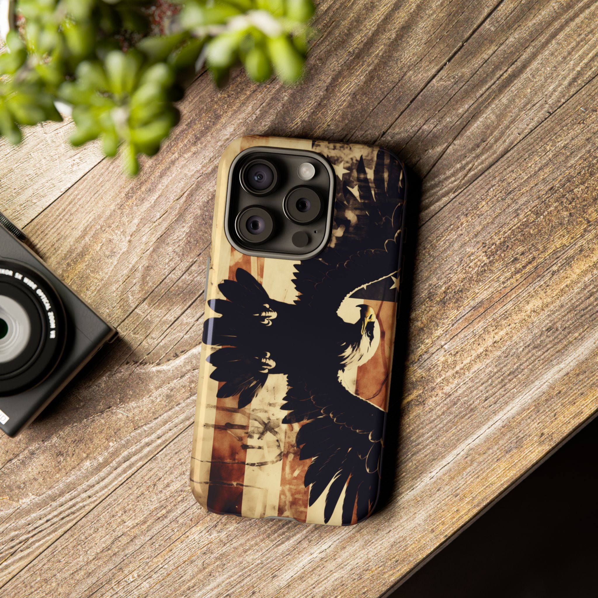 Iron Clad Bald Eagle Protecting the American Flag iPhone Samsung Google Pixel Case - Image 163