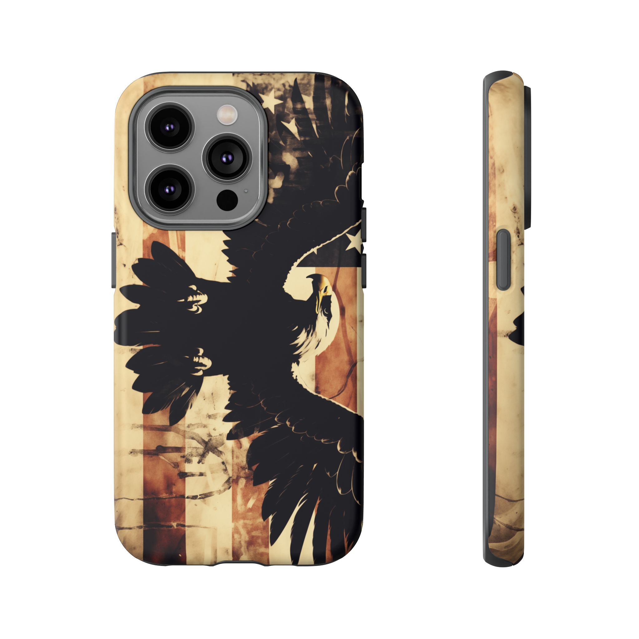 Iron Clad Bald Eagle Protecting the American Flag iPhone Samsung Google Pixel Case - Image 104