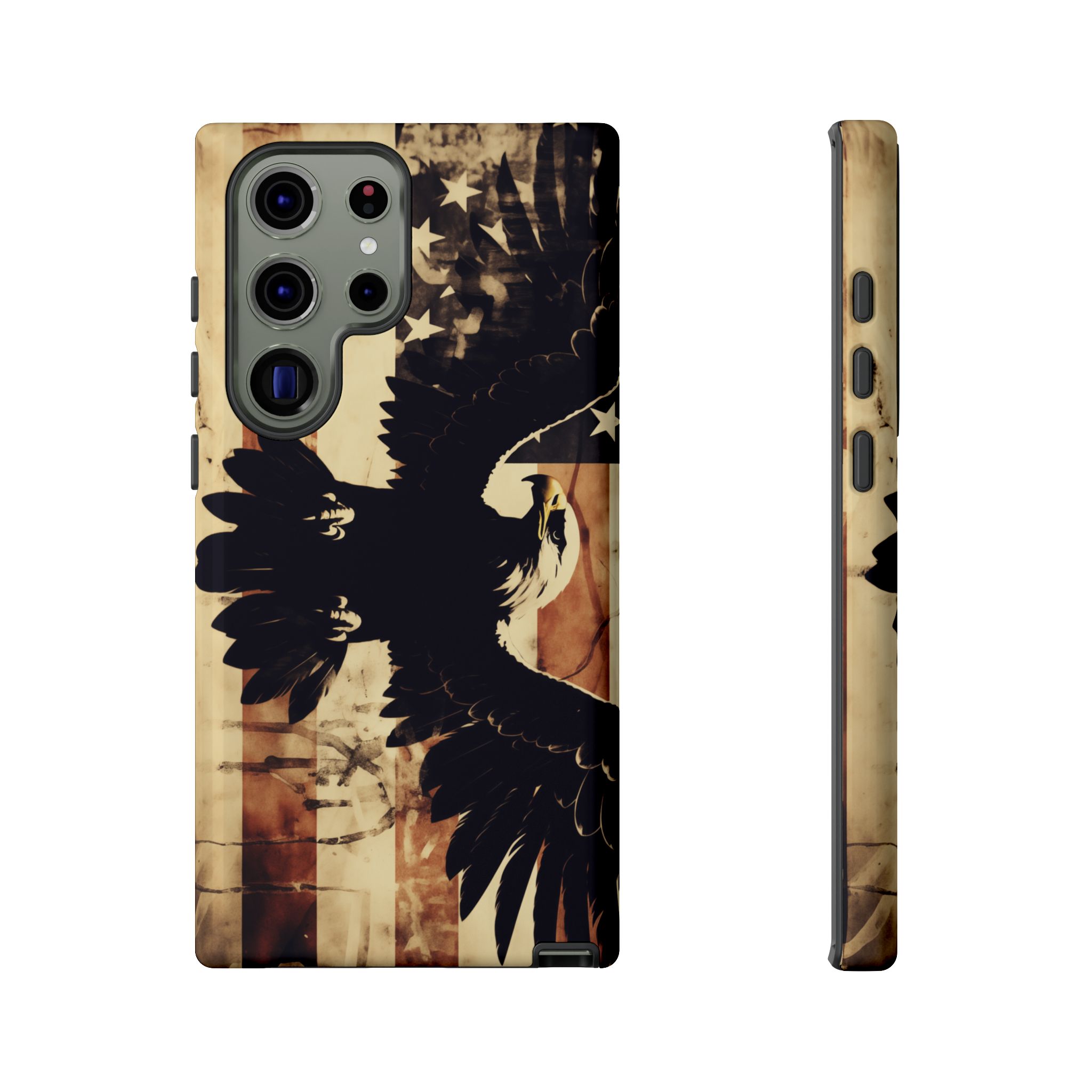 Iron Clad Bald Eagle Protecting the American Flag iPhone Samsung Google Pixel Case - Image 131