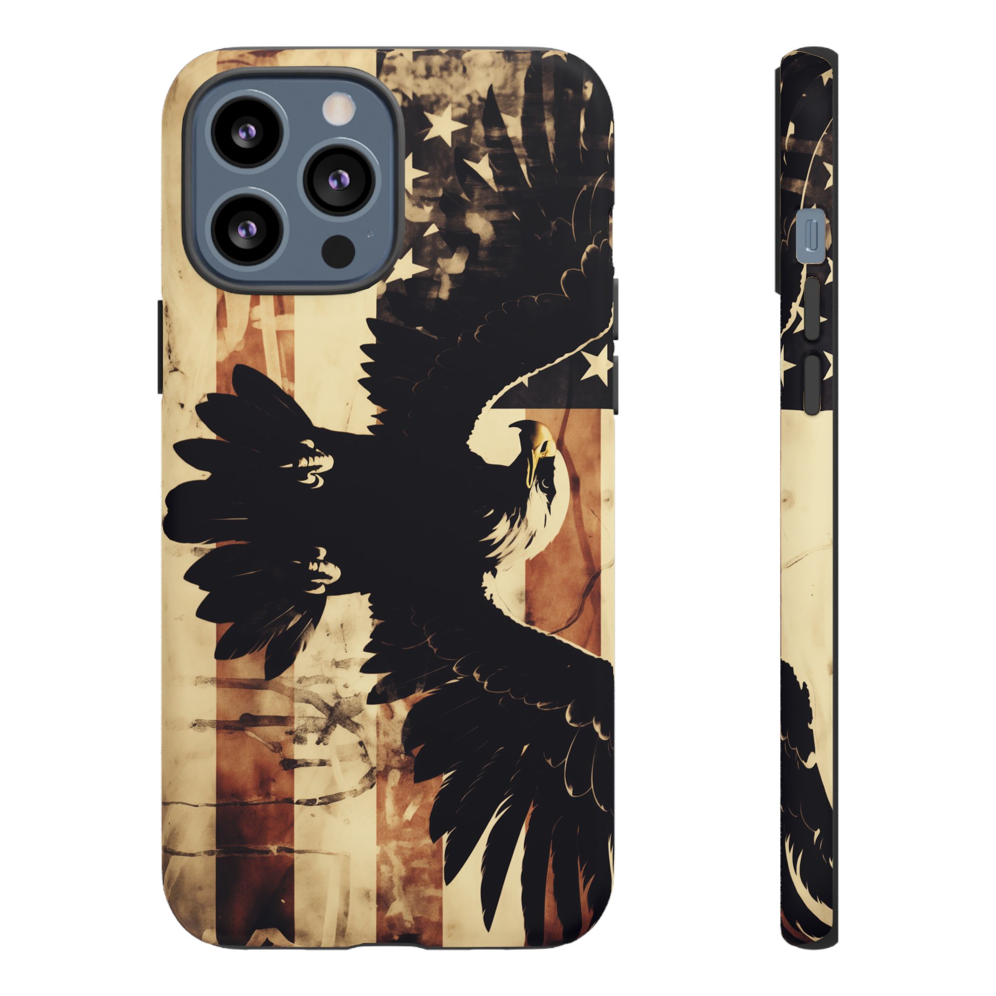 Iron Clad Bald Eagle Protecting the American Flag iPhone Samsung Google Pixel Case - Image 53