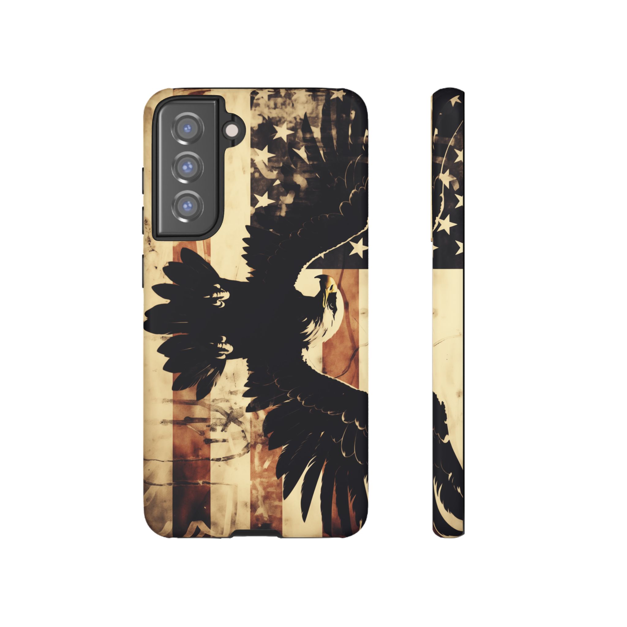 Iron Clad Bald Eagle Protecting the American Flag iPhone Samsung Google Pixel Case - Image 81