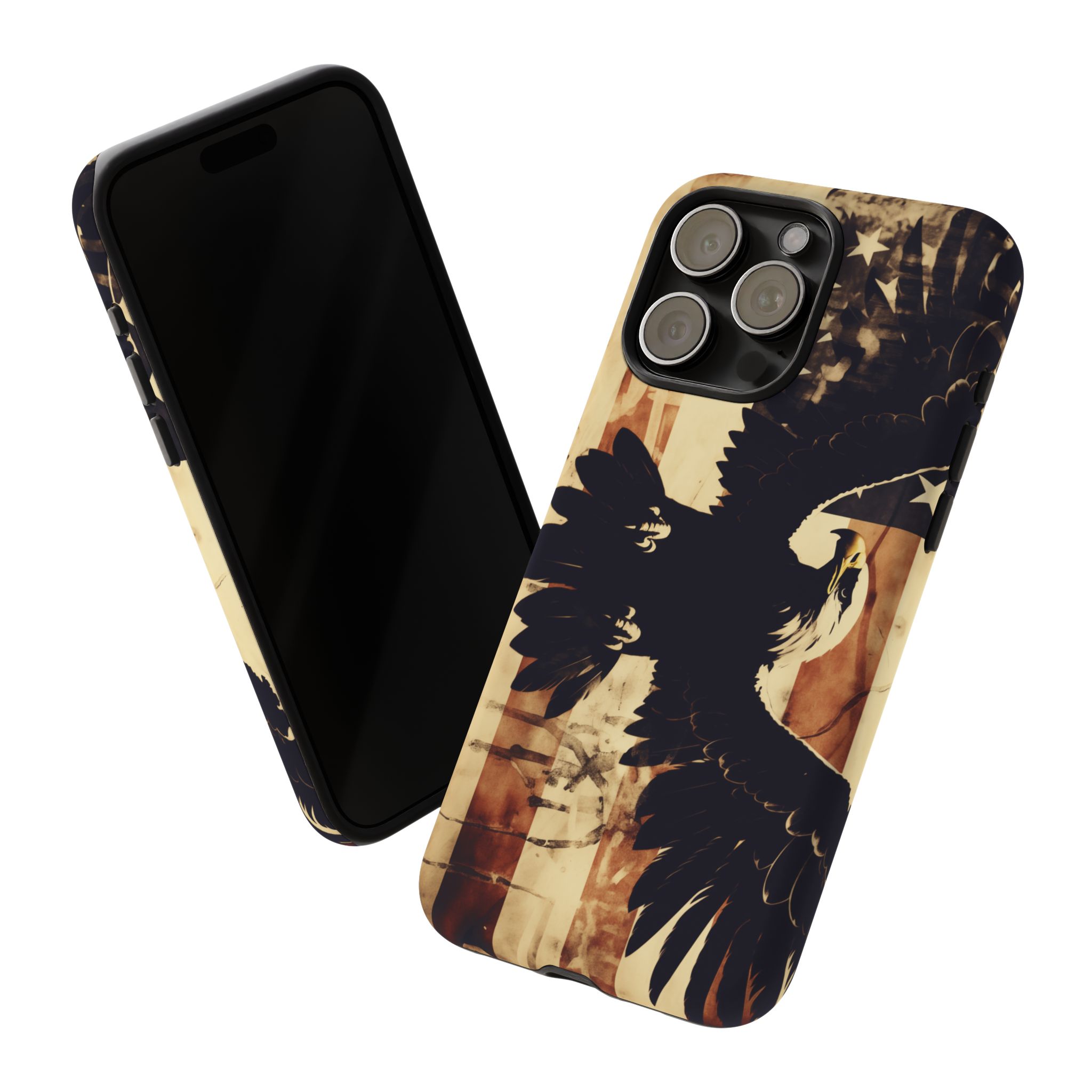 Iron Clad Bald Eagle Protecting the American Flag iPhone Samsung Google Pixel Case - Image 171