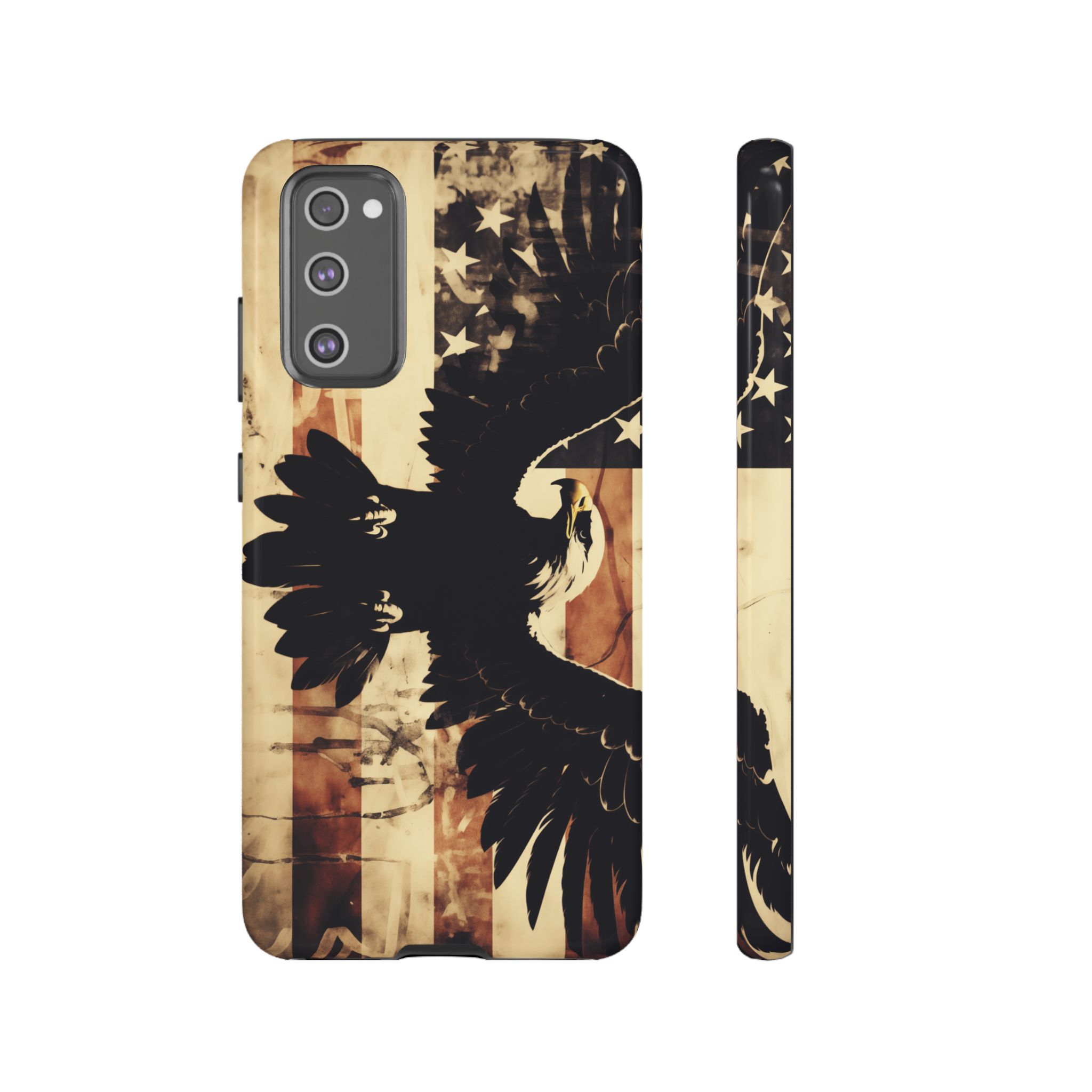 Iron Clad Bald Eagle Protecting the American Flag iPhone Samsung Google Pixel Case - Image 75